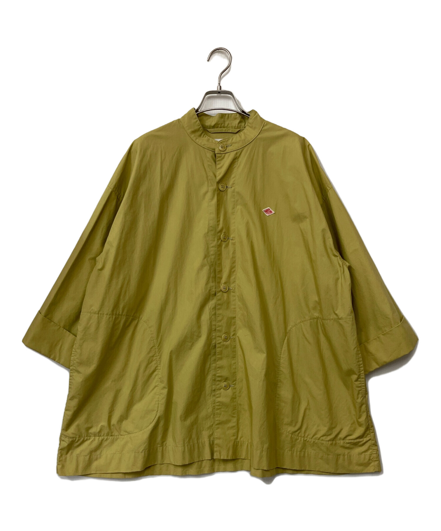DANTON スタンドカラーコート 38サイズ 中古・古着通販】DANTON (ダントン) スタンドカラーコート カーキ