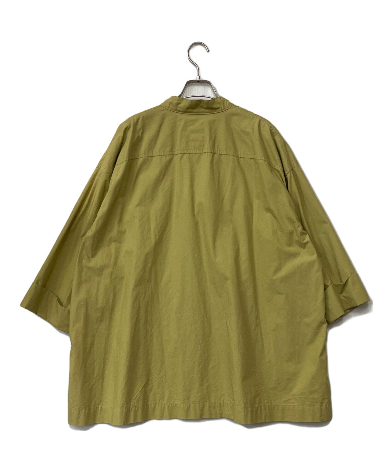 DANTON スタンドカラーコート 38サイズ 中古・古着通販】DANTON (ダントン) スタンドカラーコート カーキ