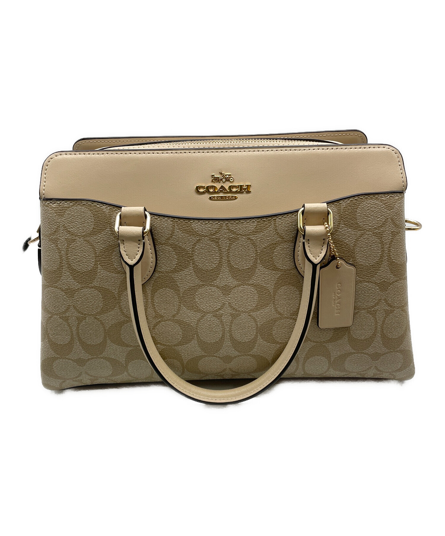 中古・古着通販】COACH (コーチ) 2WAYバッグ カーキ｜ブランド・古着 