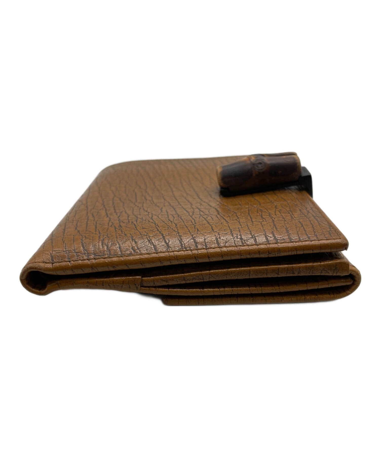 中古・古着通販】GUCCI (グッチ) 2つ折り財布 ブラウン｜ブランド