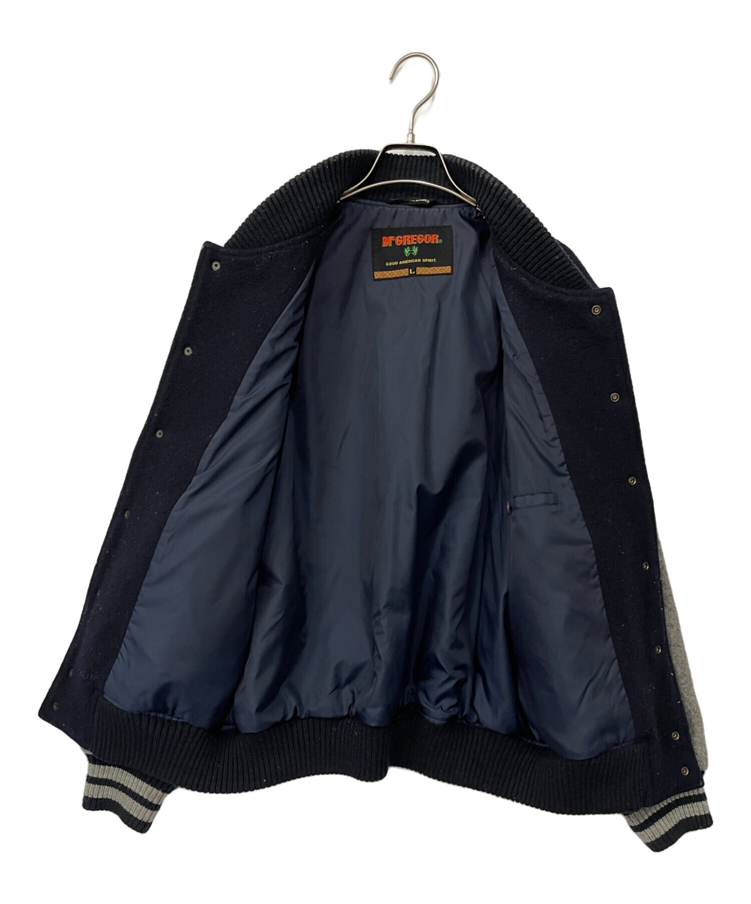 中古・古着通販】McGREGOR (マクレガー) スタジャン ネイビー×グレー