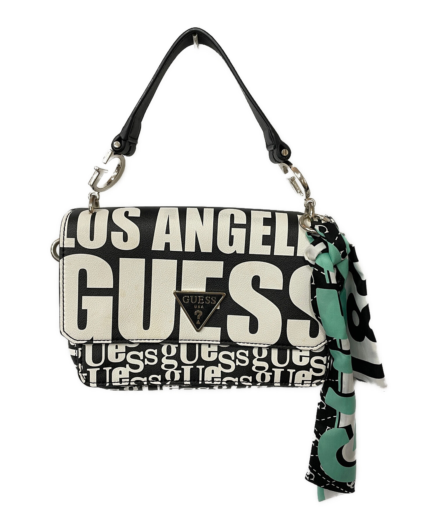GUESS 2way ショルダーバッグ 中古・古着通販】GUESS (ゲス) 2WAYショルダーバッグ グレー｜ブランド