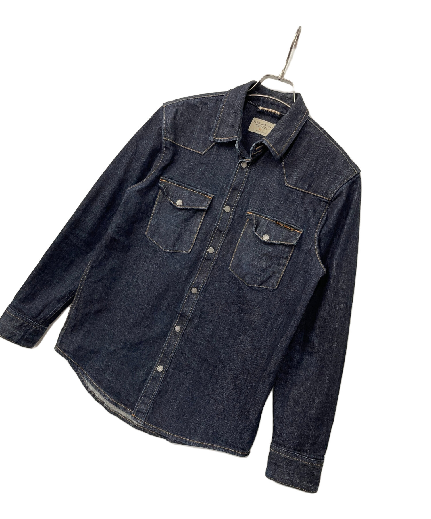 激レア　周年限定　ヌーディージーンズ　xs デニムジャケット　デニムシャツ 中古・古着通販】Nudie Jeans co (ニューディージンズ) デニムシャツ