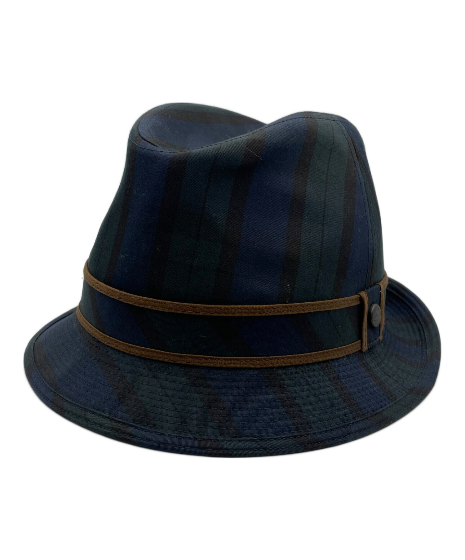 Borsalino ボルサリーノ ハット タータンチェック ブルー Borsalino ボルサリーノ ハット タータンチェック ブルー