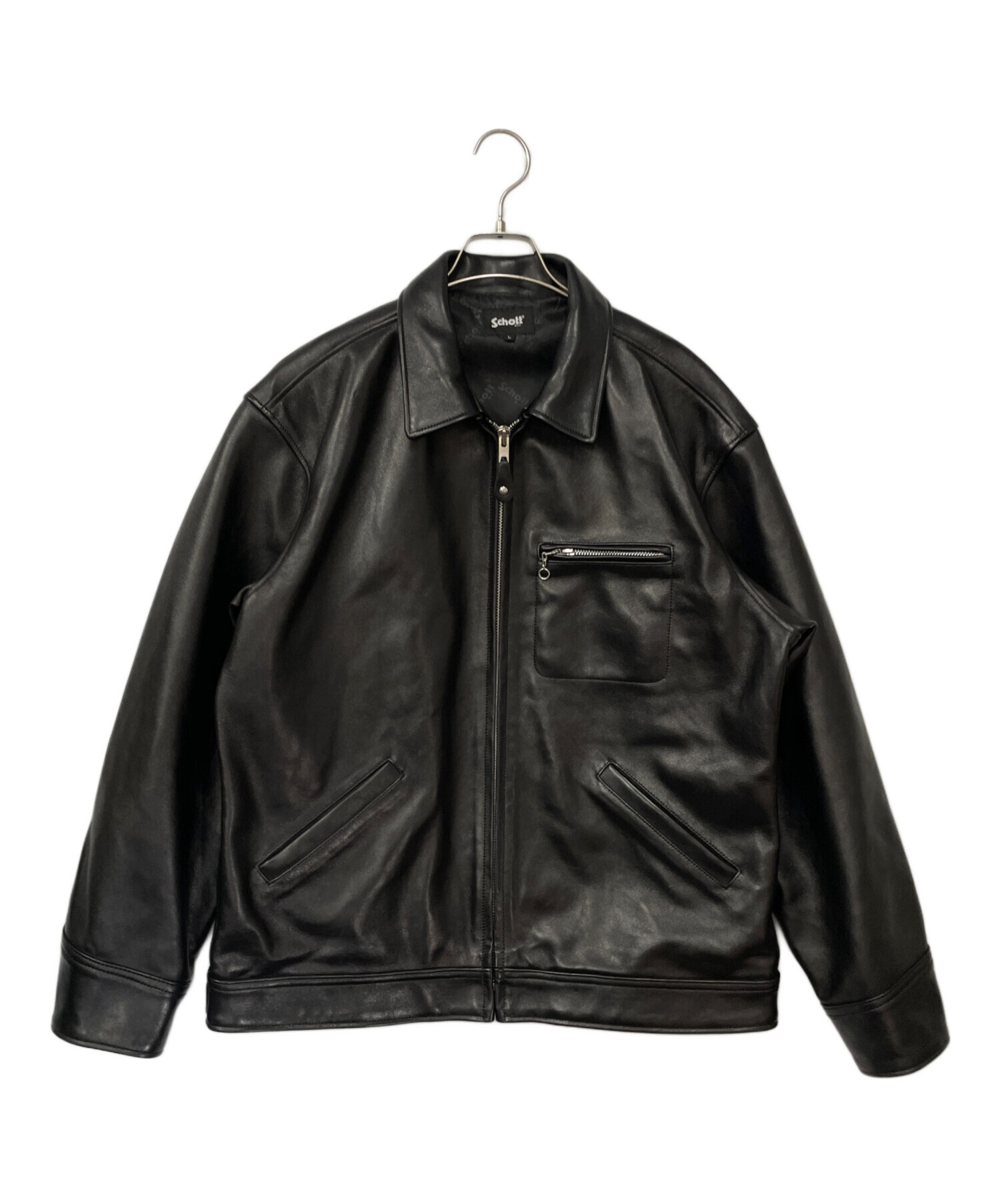 中古・古着通販】Schott (ショット) ラムレザージャケット ブラック 