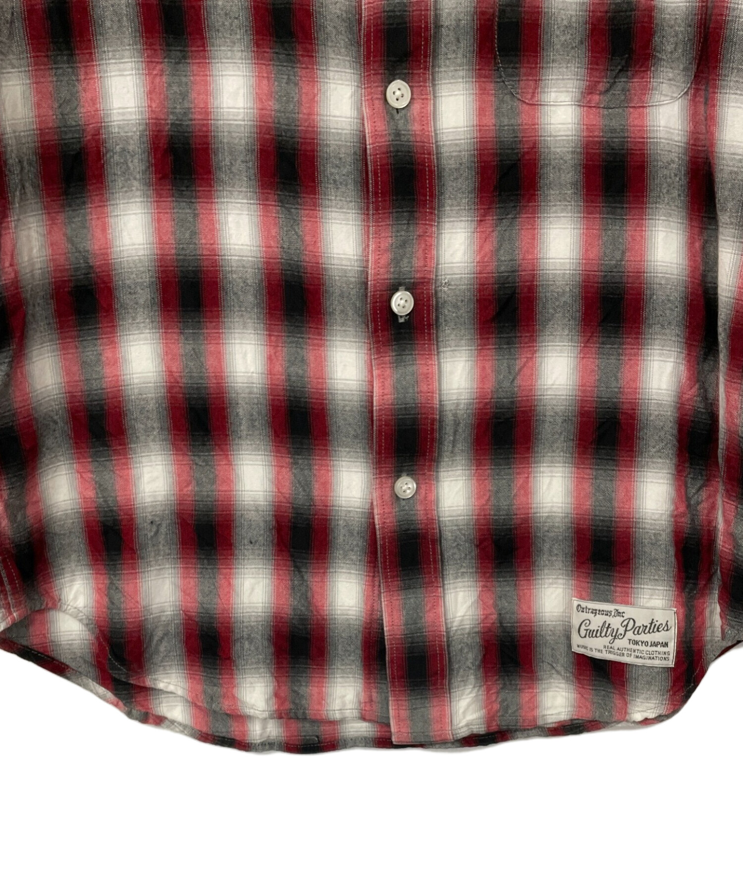 中古・古着通販】WACKO MARIA (ワコマリア) シャツ レッド×グレー