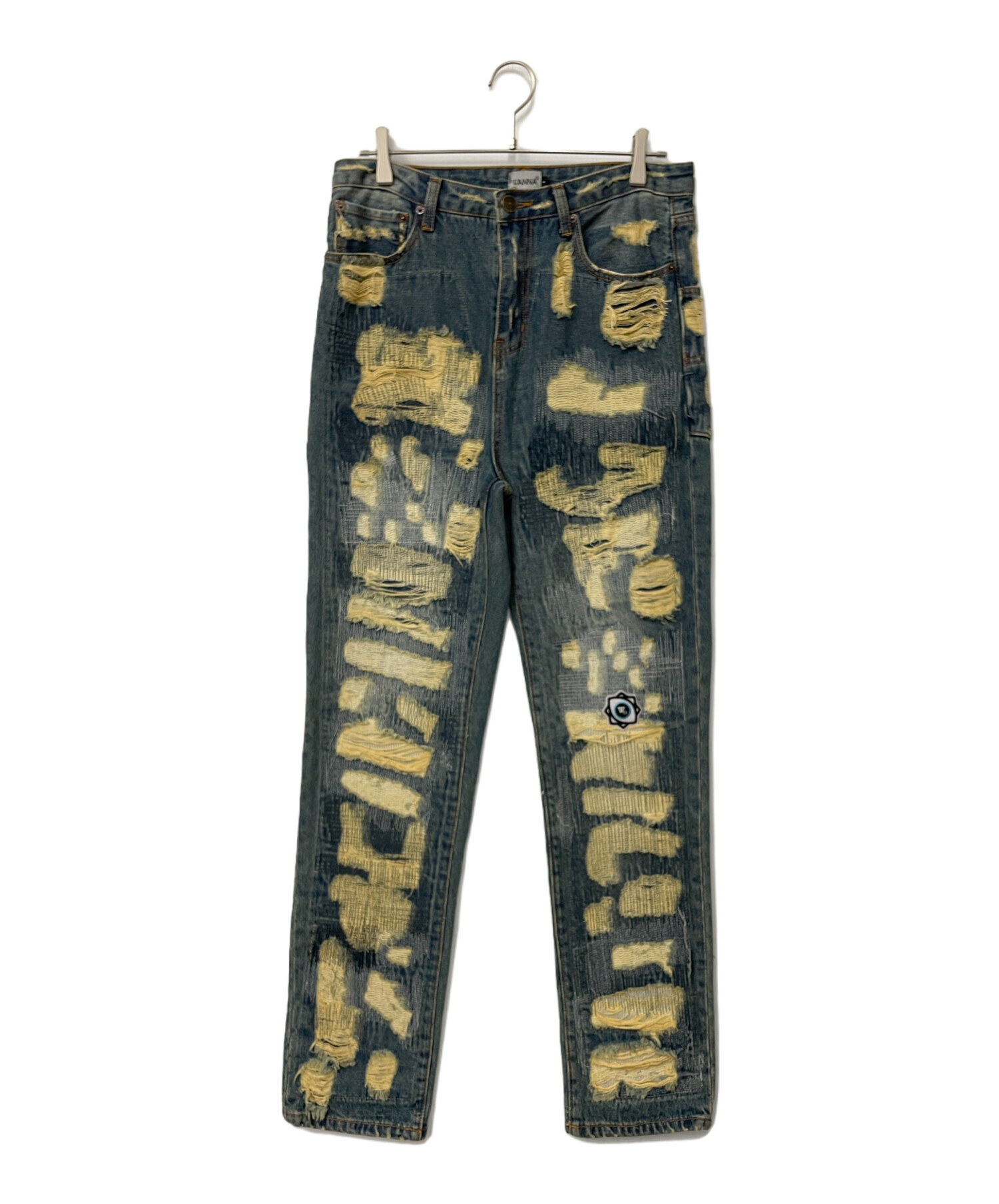 WANNA ワナL.F.S.E55 Distressed JEANSデニムパンツ 中古・古着通販】WANNA (ワナ) デニムパンツ ブルー サイズ:1