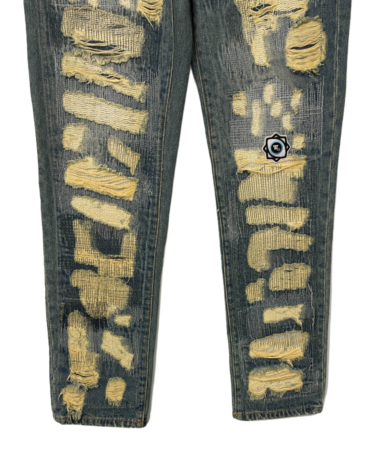 WANNA ワナL.F.S.E55 Distressed JEANSデニムパンツ 中古・古着通販】WANNA (ワナ) デニムパンツ ブルー サイズ:1