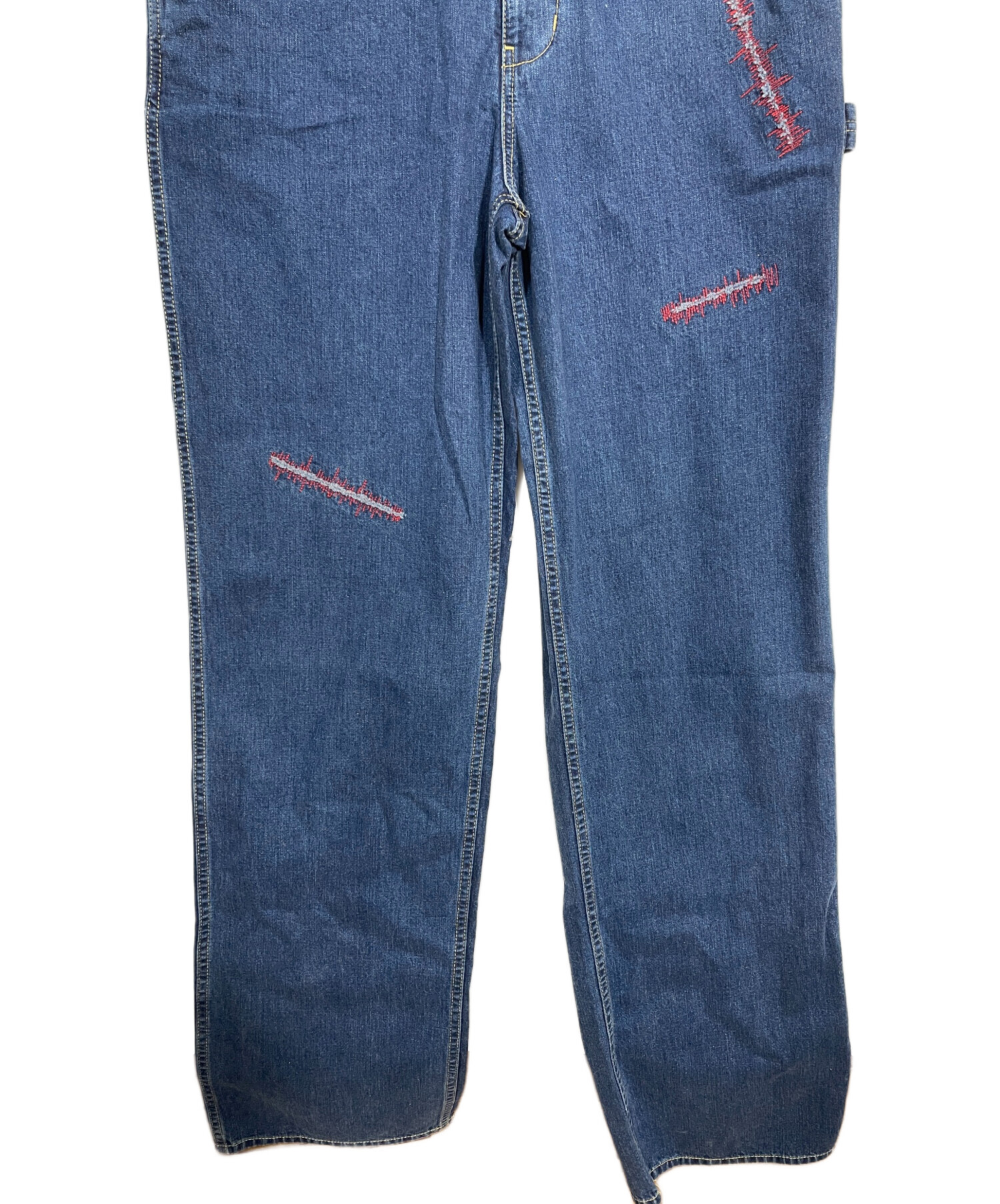 中古・古着通販】PAPAS (パパス) デニムオーバーオール ブルー サイズ 