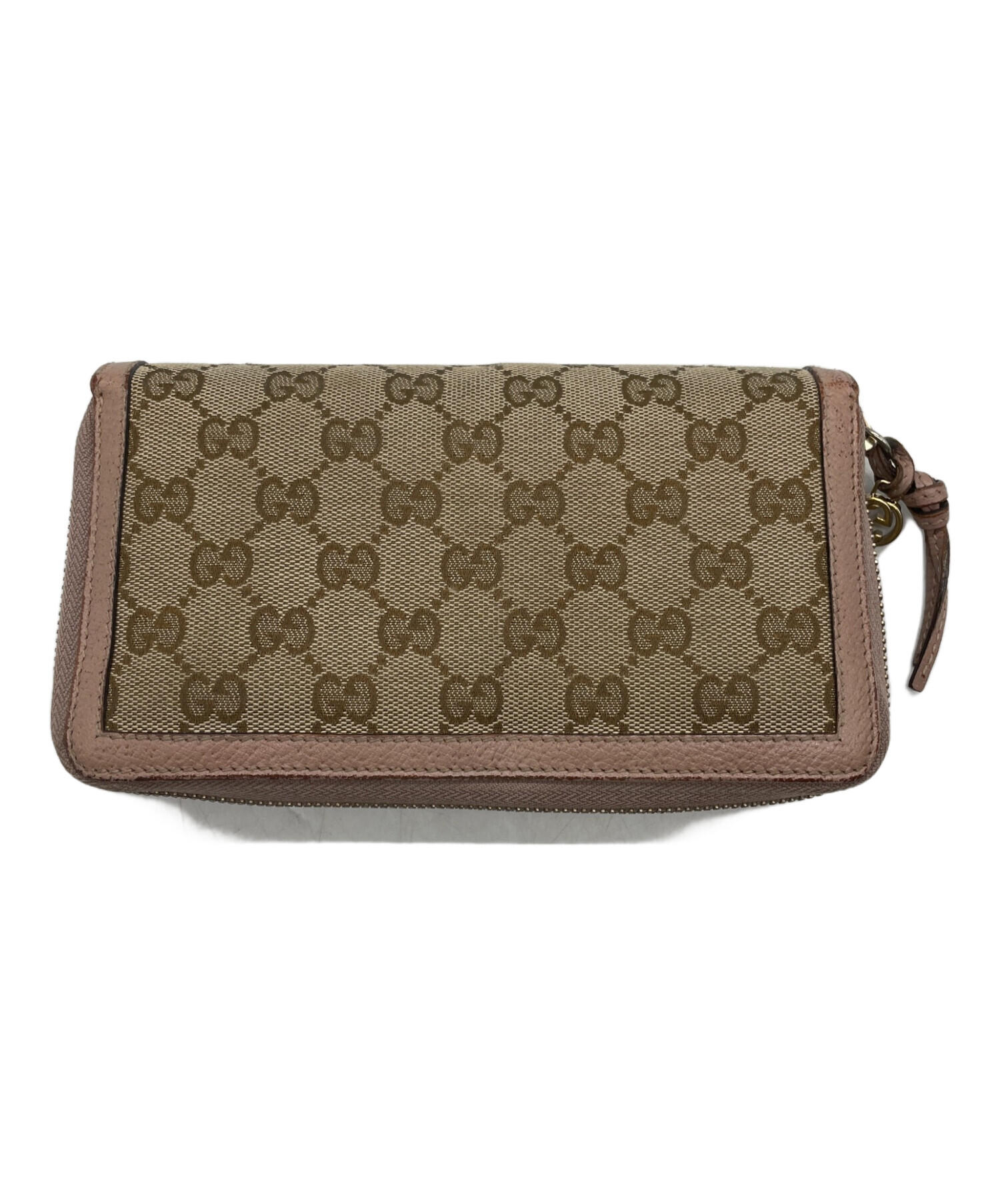 中古・古着通販】GUCCI (グッチ) ラウンドファスナー長財布 ピンク 