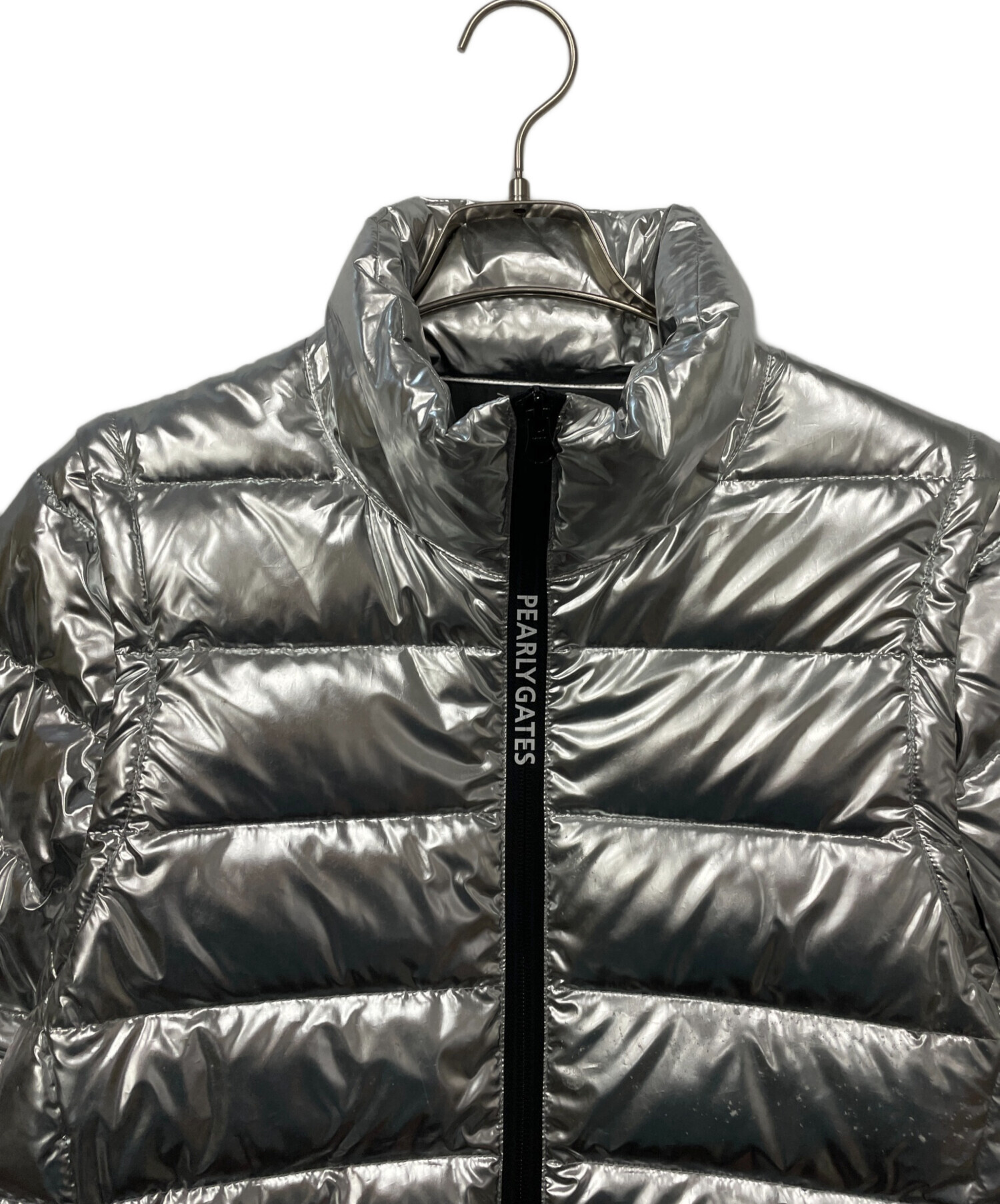 PEARLY GATES シルバー ジャケット PEARLY GATES パーリーゲイツ ジャケットブルゾン シルバー×黒 蓄熱