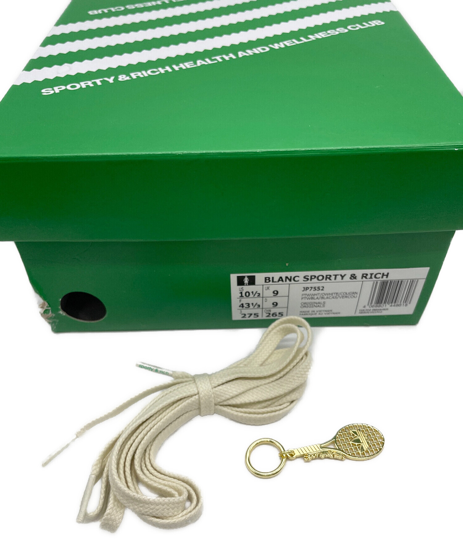 中古・古着通販】adidas (アディダス) スニーカー ホワイト×グリーン 