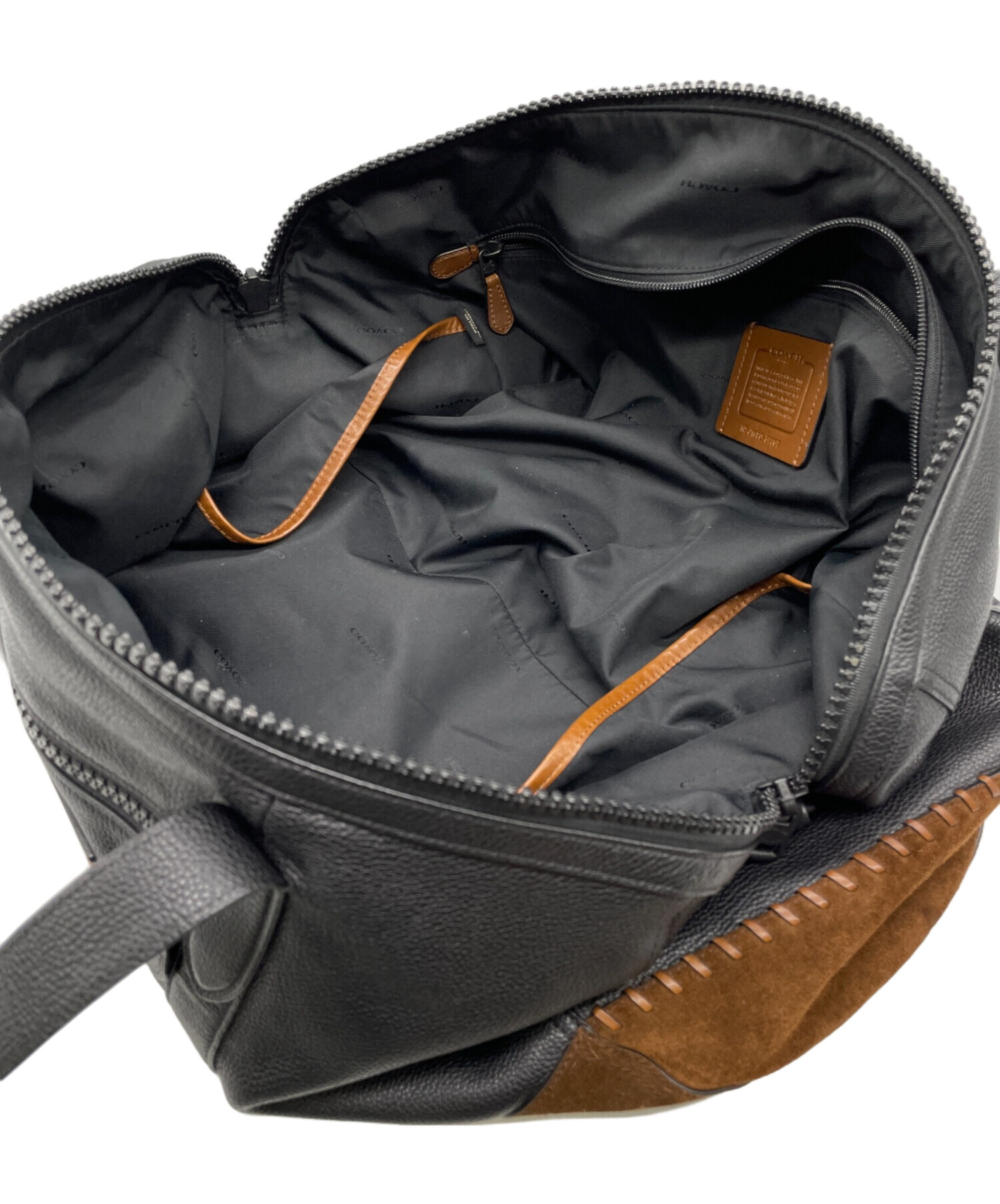 【coach・中古】ボストンバッグ　VOYAGER SPORT CALF 中古・古着通販】COACH (コーチ) ミニボストンバッグ ブラック