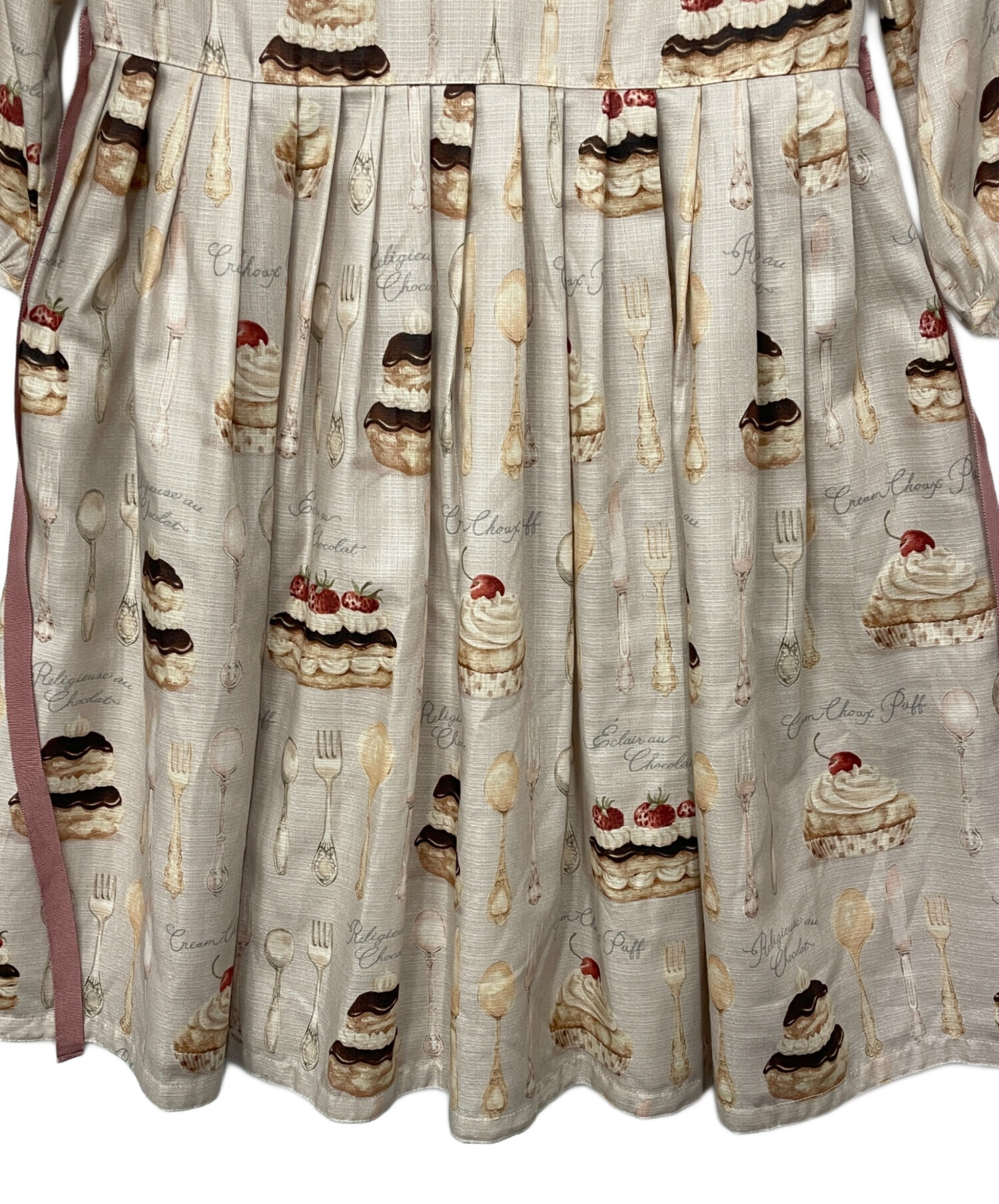 中古・古着通販】Leur Getter (ルルゲッタ) 長袖ワンピース ピンク