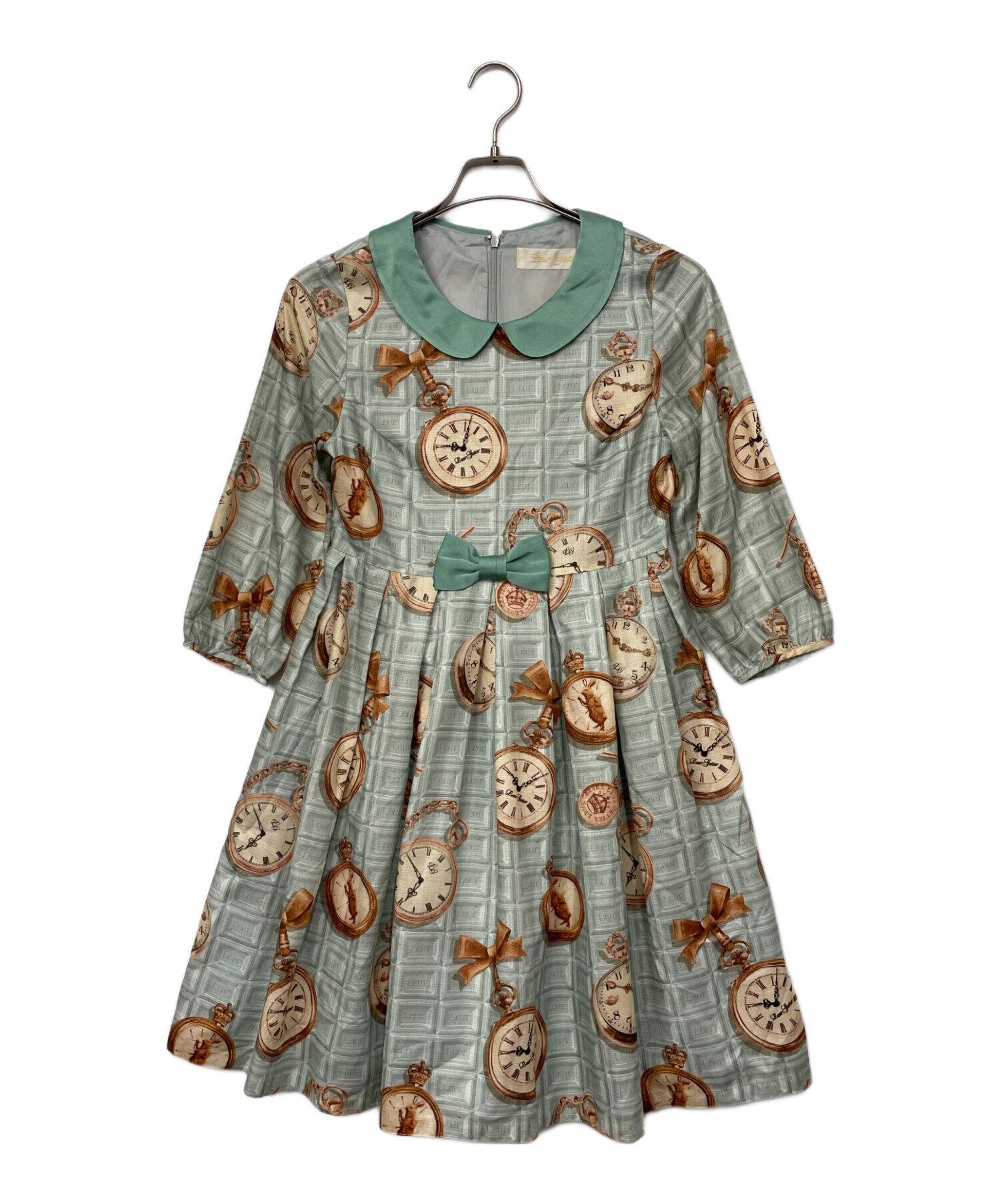 中古・古着通販】Leur Getter (ルルゲッタ) 長袖ワンピース グリーン