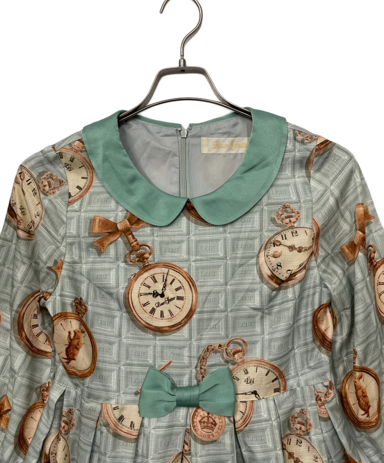 中古・古着通販】Leur Getter (ルルゲッタ) 長袖ワンピース グリーン