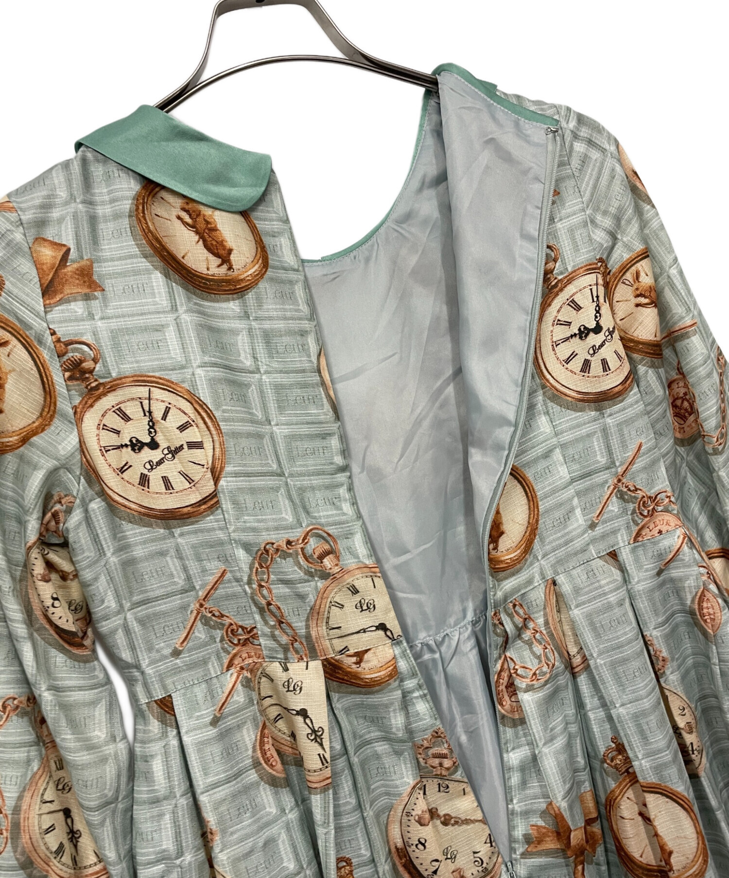 中古・古着通販】Leur Getter (ルルゲッタ) 長袖ワンピース グリーン