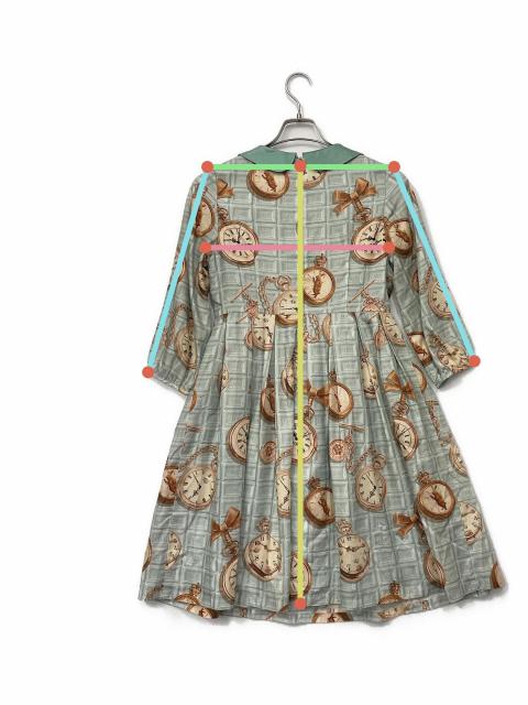 中古・古着通販】Leur Getter (ルルゲッタ) 長袖ワンピース グリーン