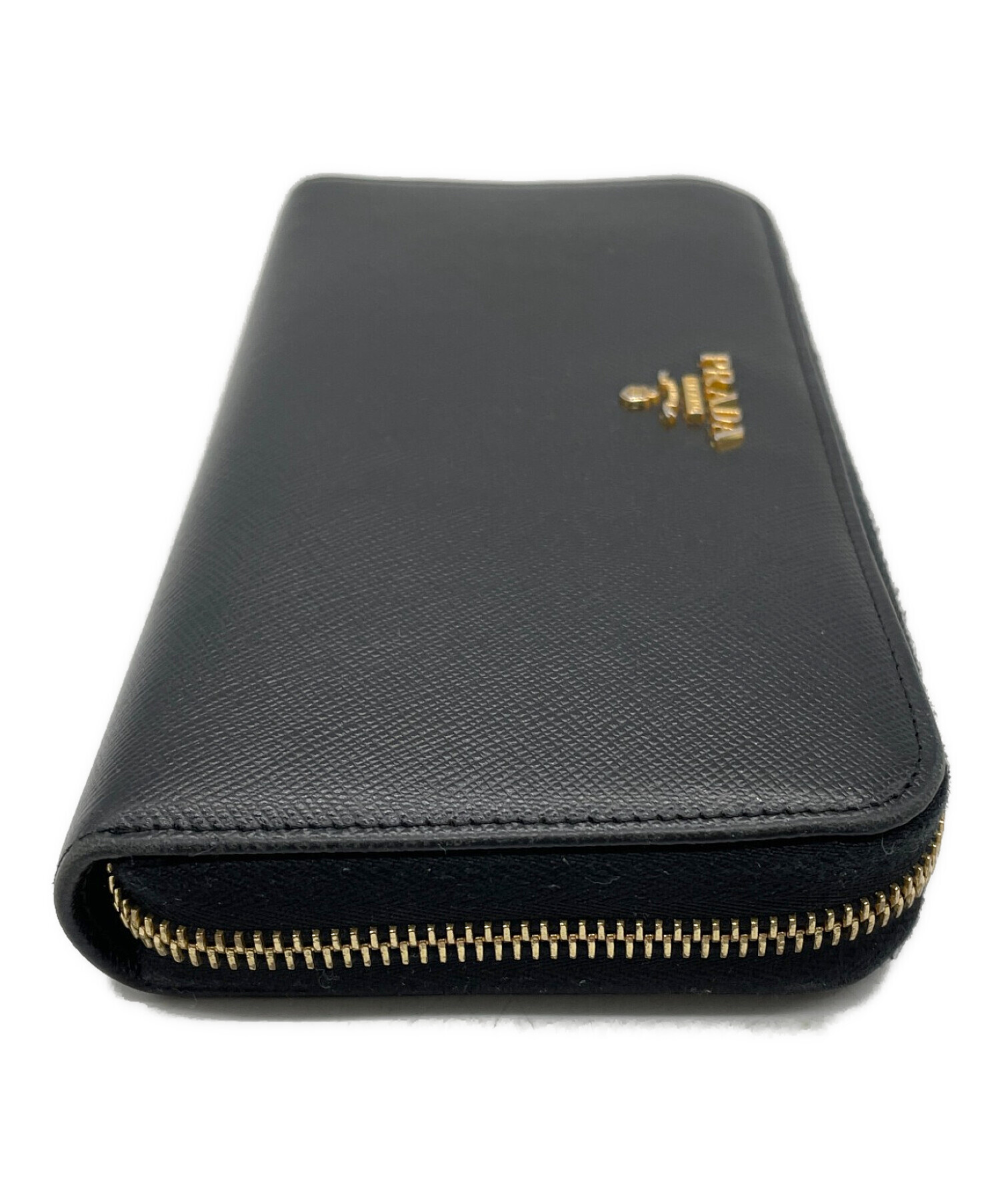 中古・古着通販】PRADA (プラダ) ラウンドファスナー財布 ブラック