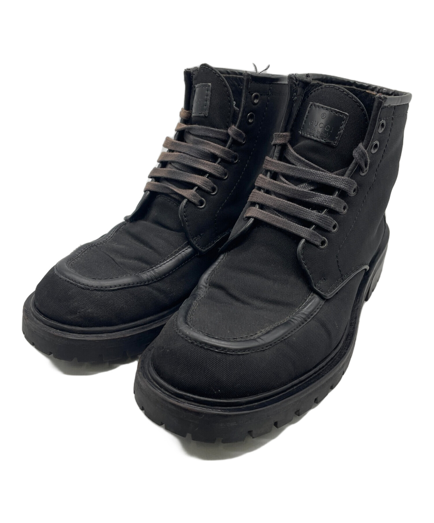 中古・古着通販】GUCCI (グッチ) トレッキングブーツ ブラック サイズ 