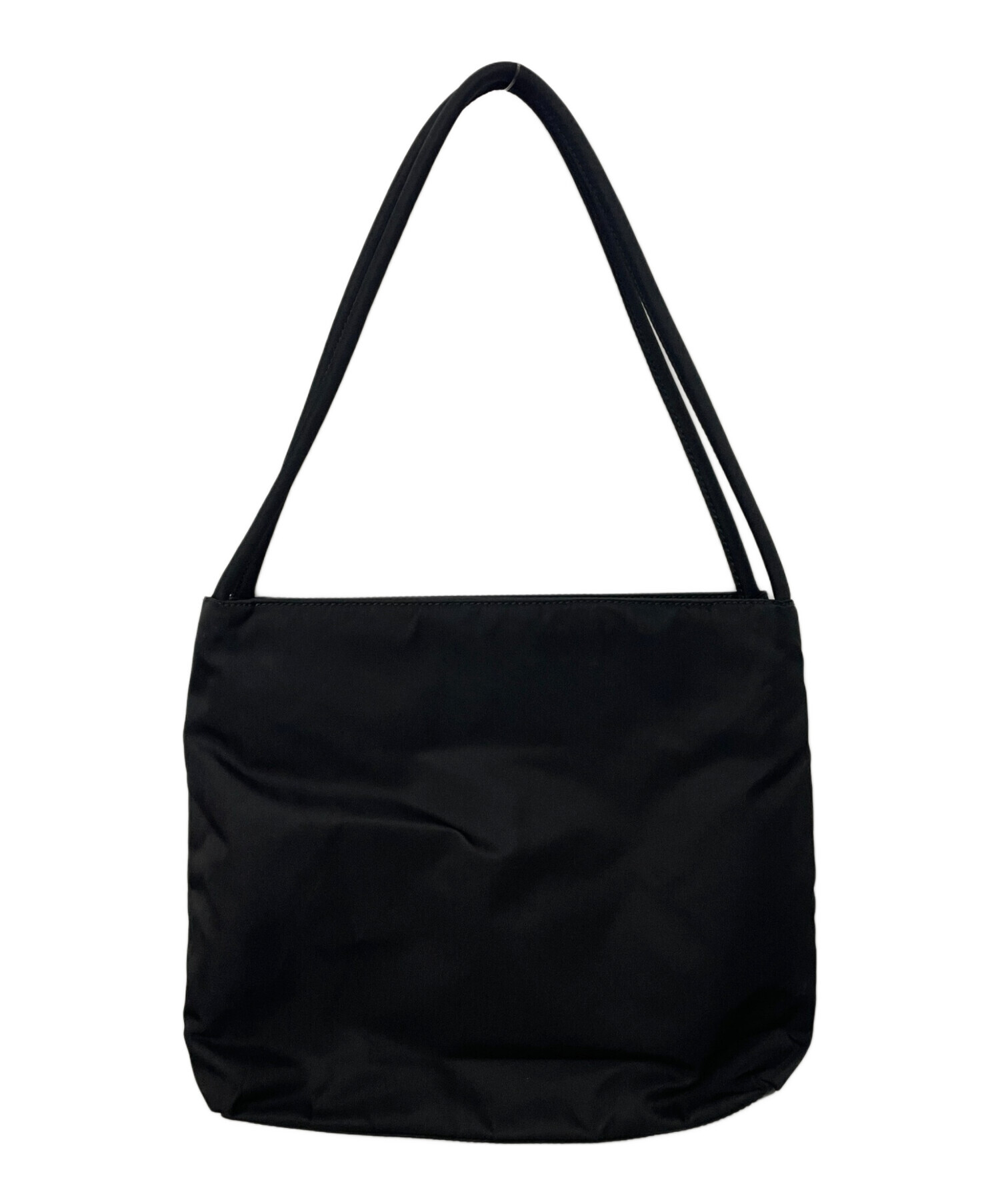 PRADA ブラック ナイロン ハンドバッグ 中古・古着通販】PRADA (プラダ) ナイロンハンドバッグ ブラック