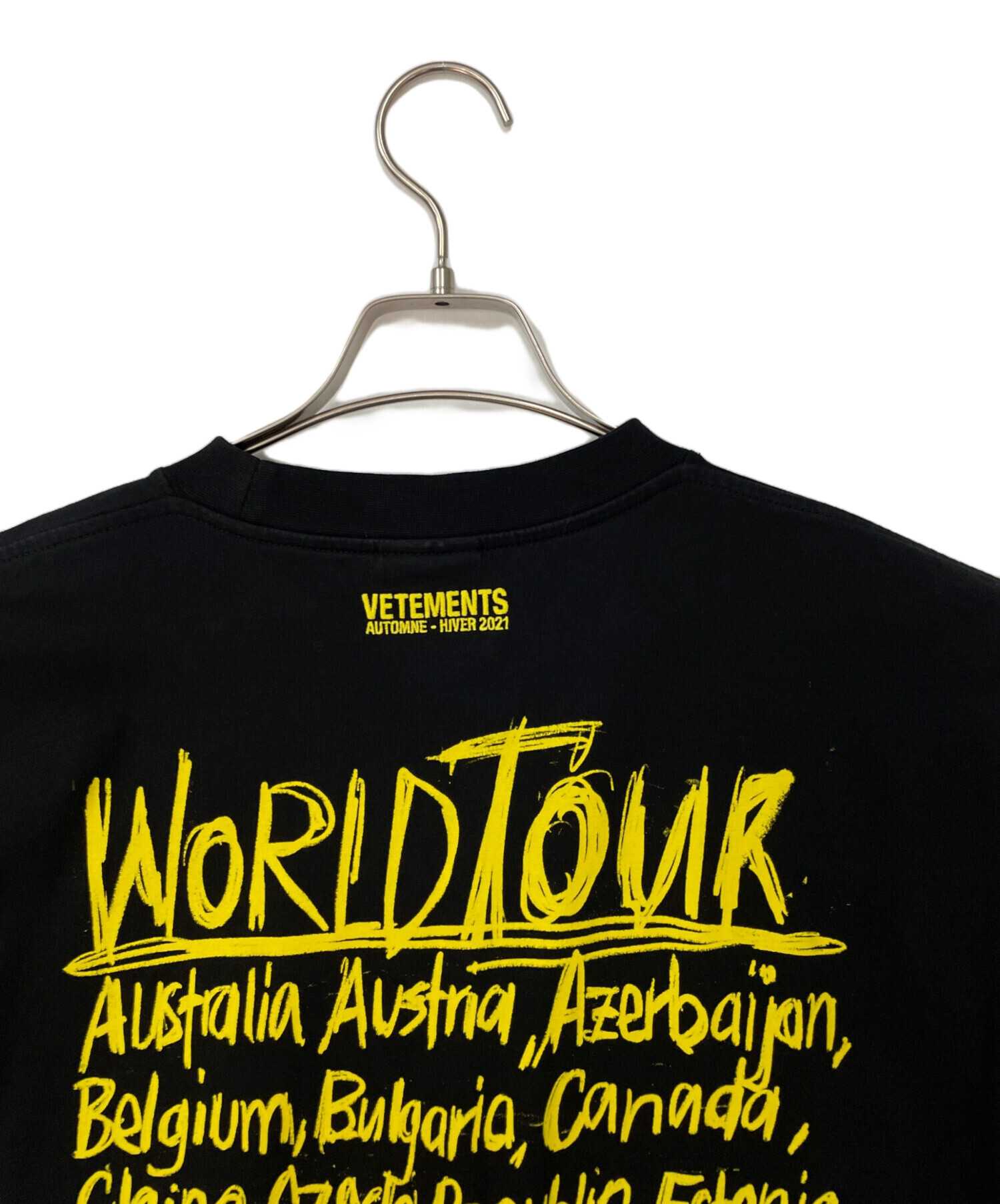 中古・古着通販】VETEMENTS (ヴェトモン) 半袖Tシャツ ブラック サイズ