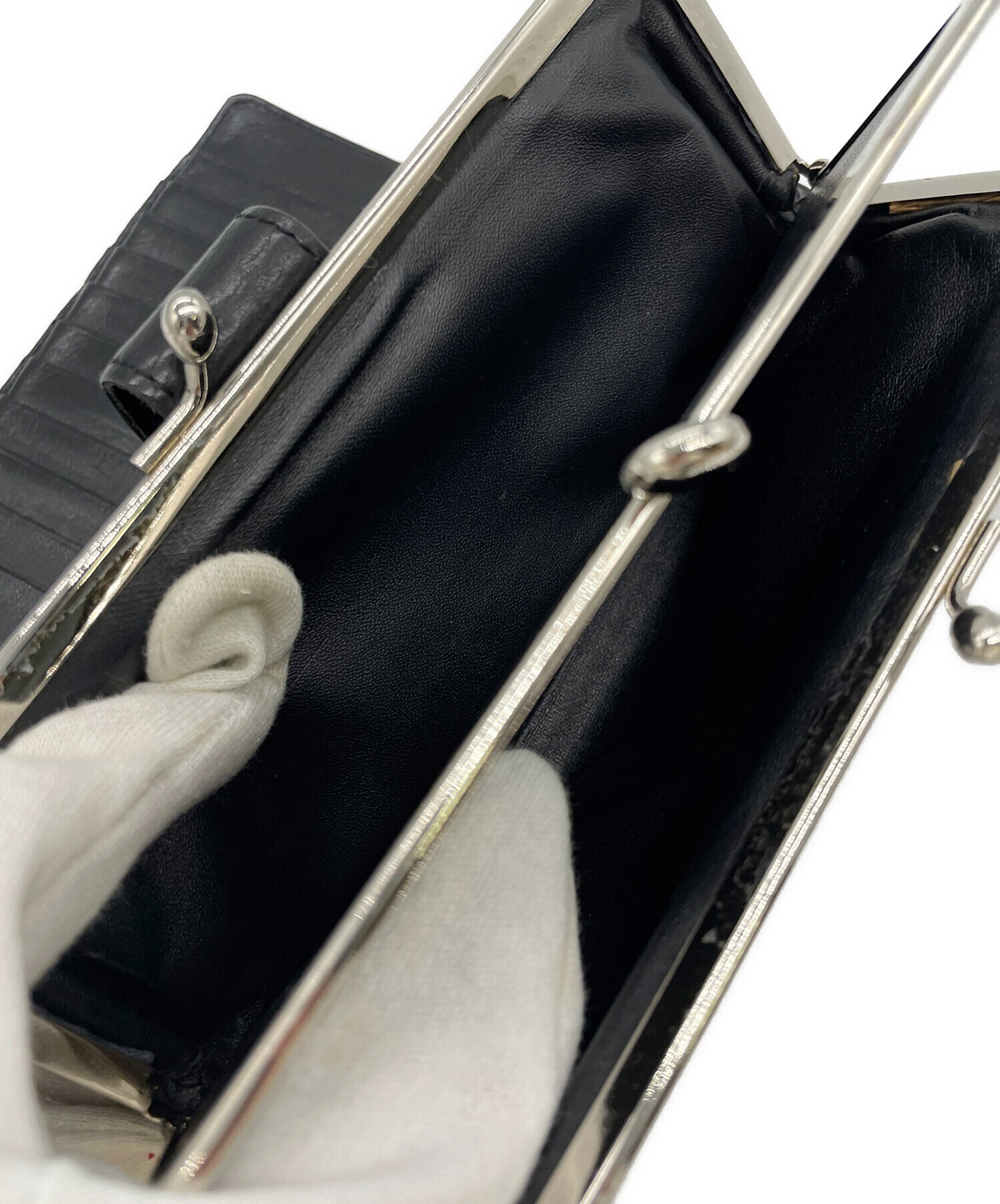 中古・古着通販】Y's (ワイズ) がま口財布 ブラック｜ブランド・古着