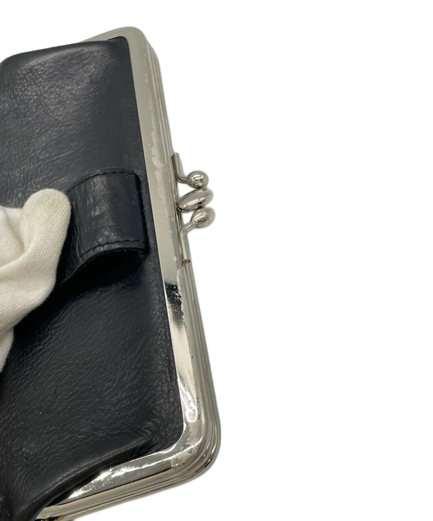 中古・古着通販】Y's (ワイズ) がま口財布 ブラック｜ブランド・古着