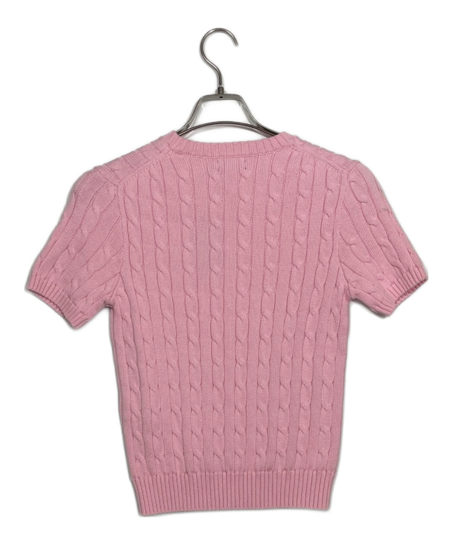 【極稀少】Ralph Lauren ポニー刺繍 半袖ニットポロシャツ キナリ M 中古・古着通販】POLO RALPH LAUREN (ポロ・ラルフローレン) ポニー