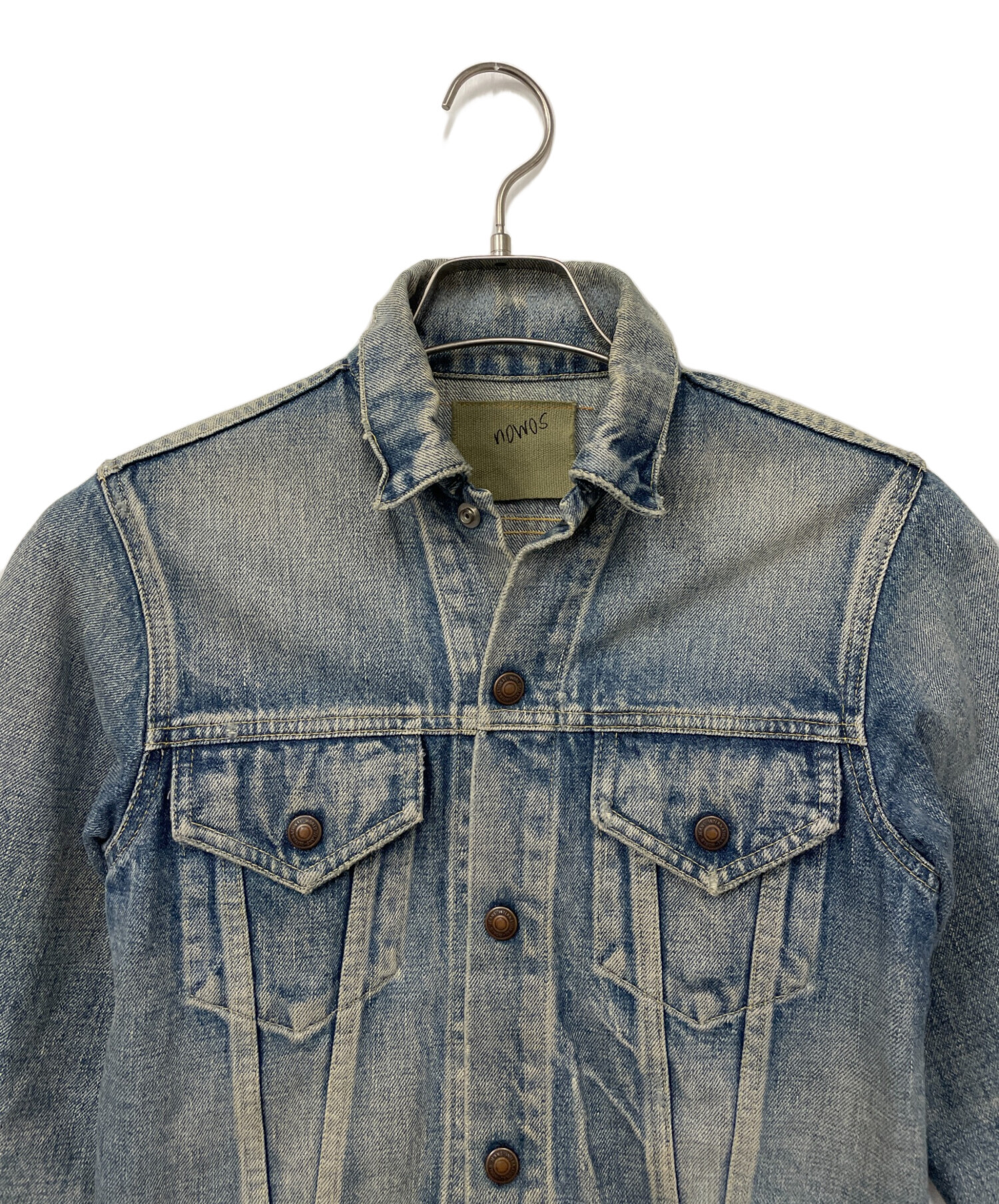 中古・古着通販】NOWOS (ノーウォス) デニムジャケット ブルー サイズ