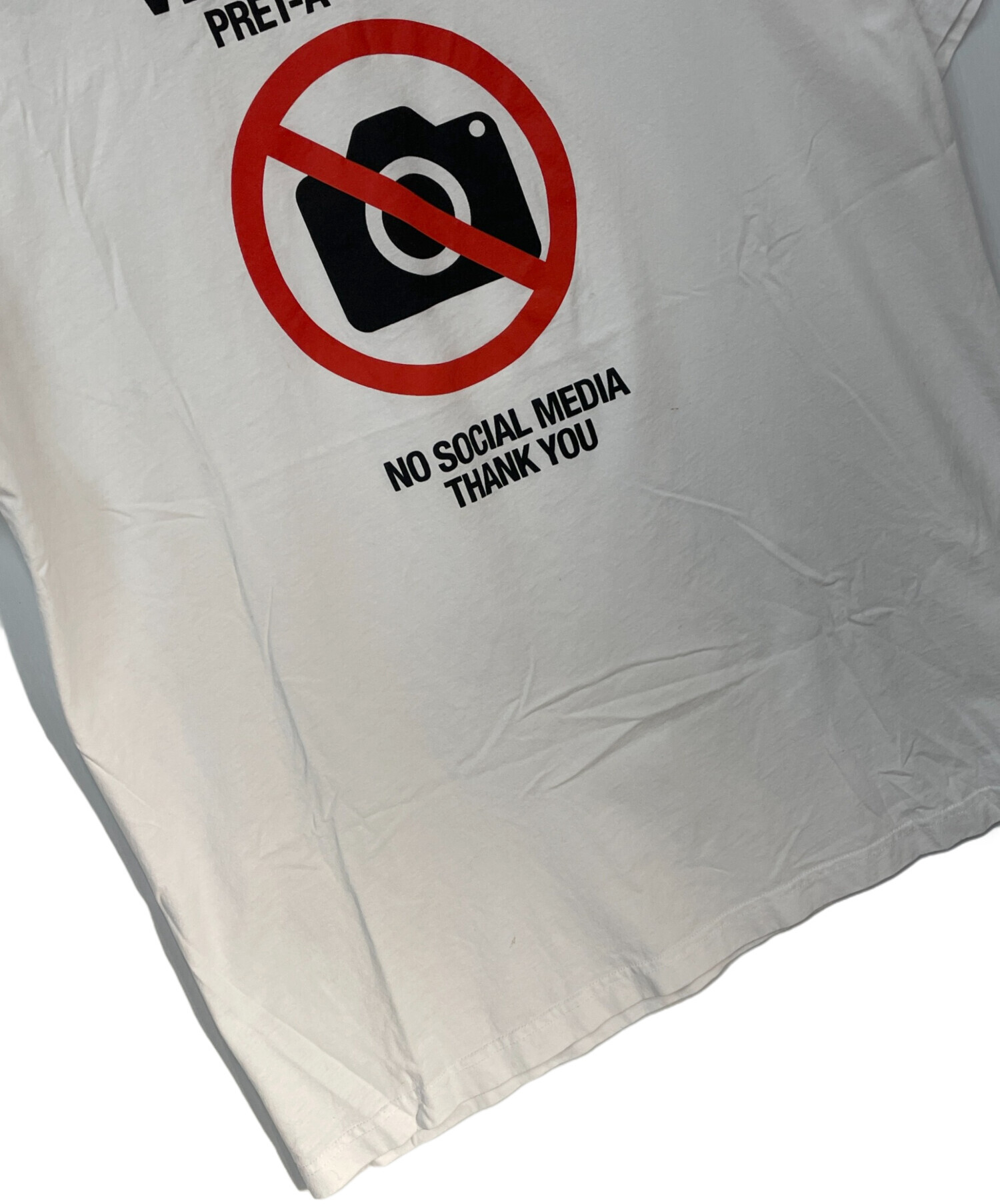 VETEMENTS tシャツ　XLサイズ相当 VETEMENTS ヴェトモン オーバーサイズ ロゴ Tシャツ (VETEMENTS