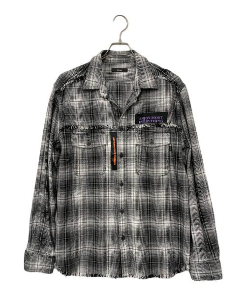 中古・古着通販】DIESEL (ディーゼル) バックプリントシャツ ブラック