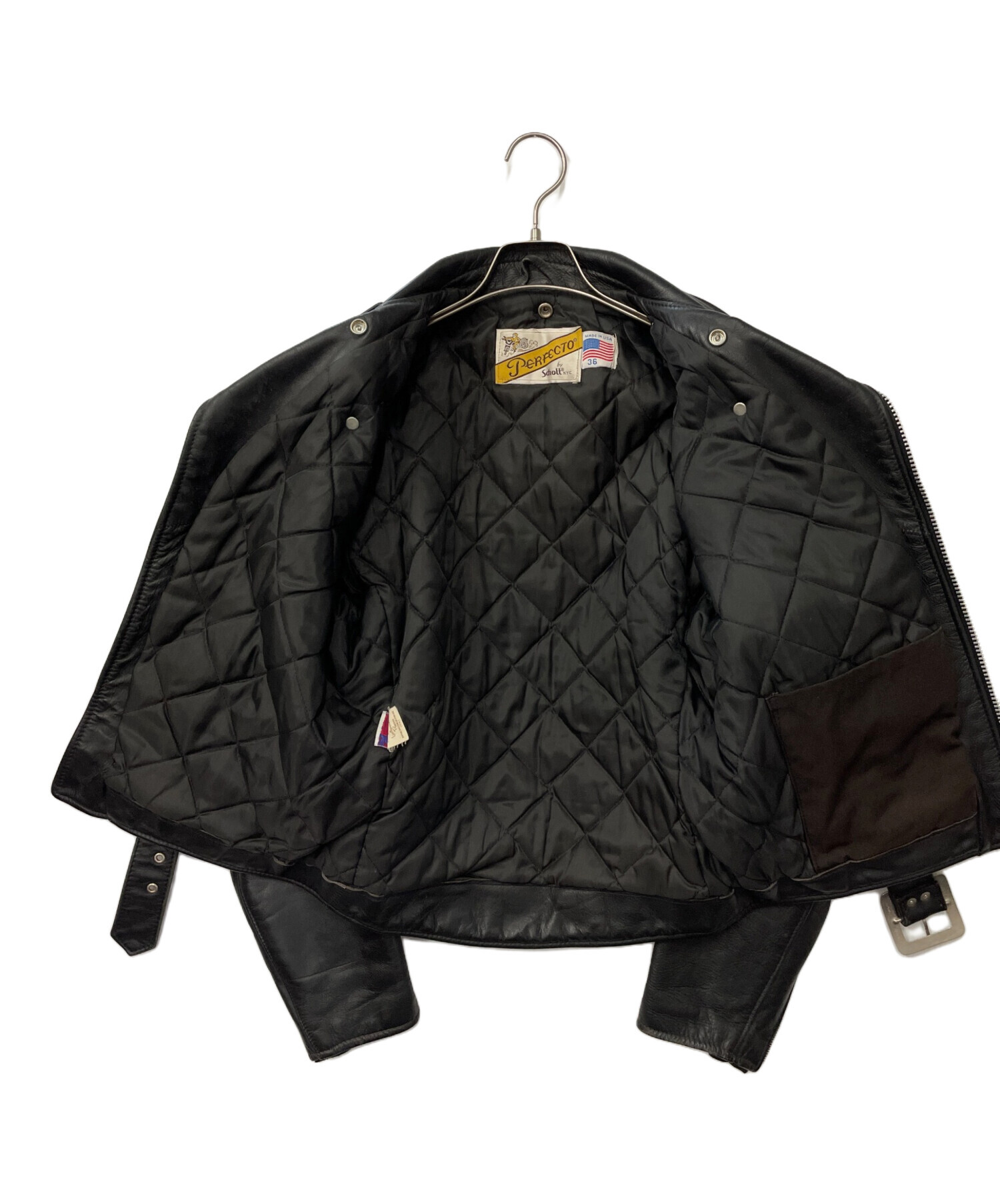 中古・古着通販】Schott (ショット) レザーライダースジャケット 