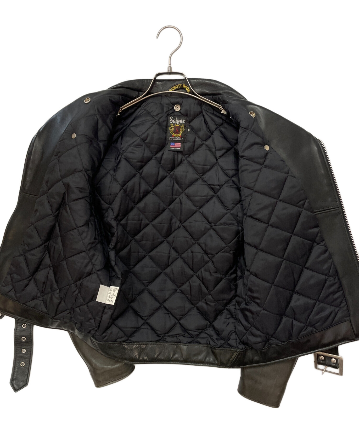 中古・古着通販】Schott (ショット) レザーライダースジャケット