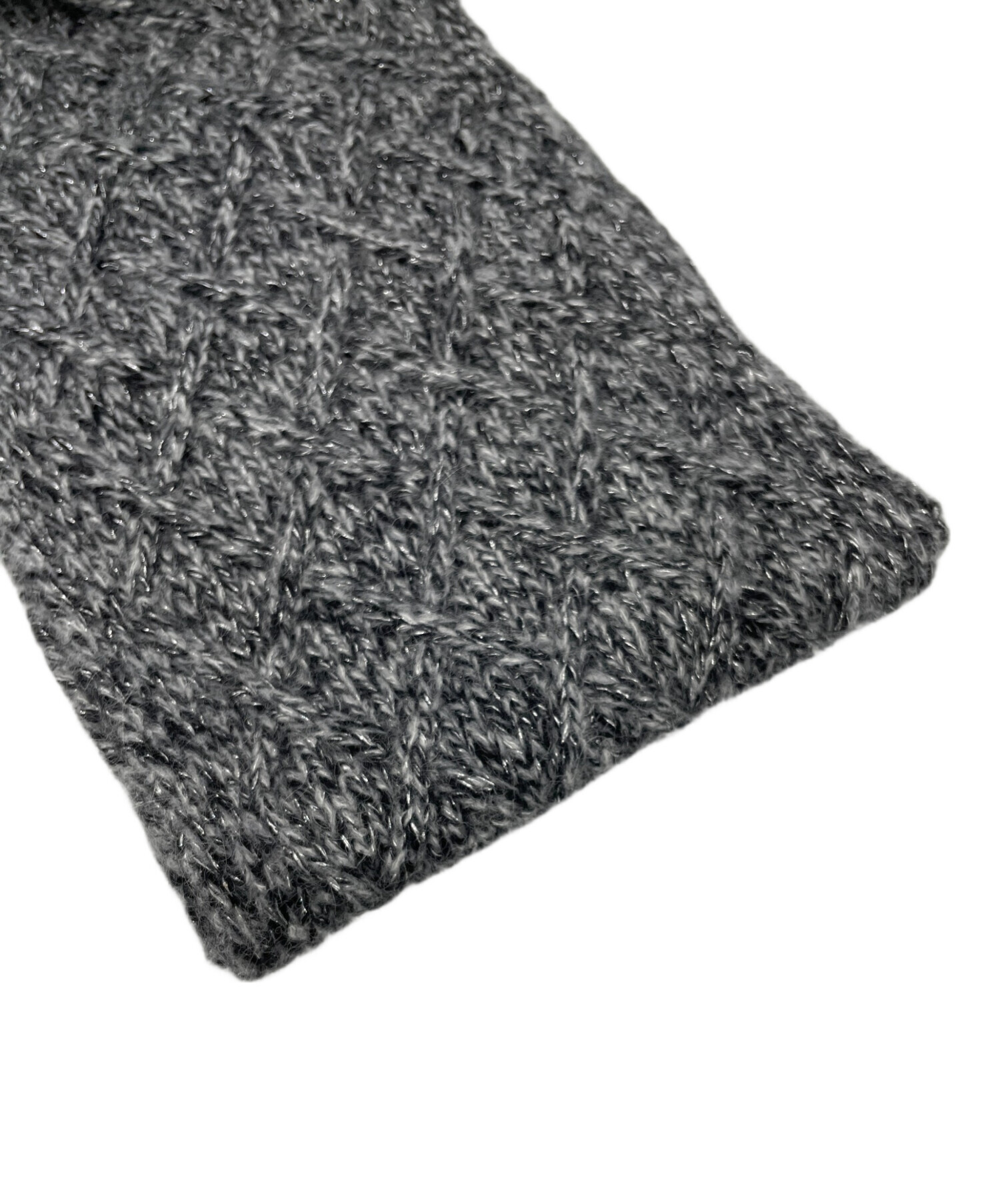 中古・古着通販】MONCLER (モンクレール) ニットマフラー グレー