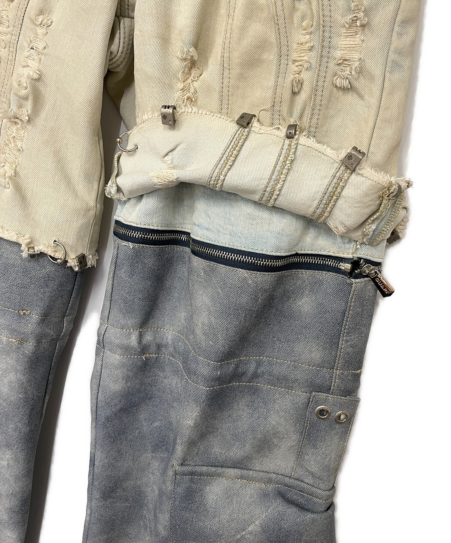 中古・古着通販】GUAPI (グアピ) コンバーチブルデニムパンツ ブルー