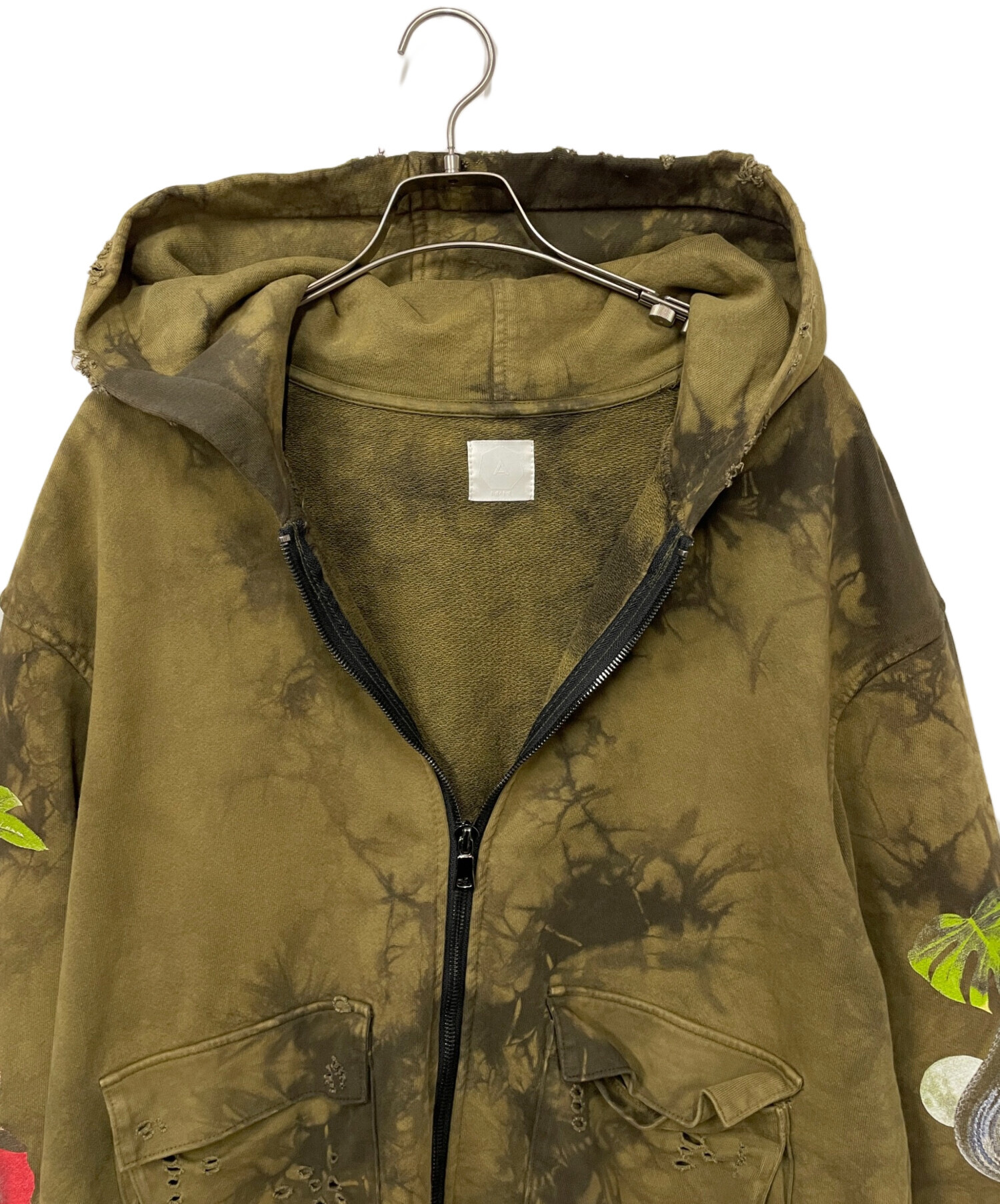 中古・古着通販】A (エイス) ジップパーカー オリーブ サイズ:M