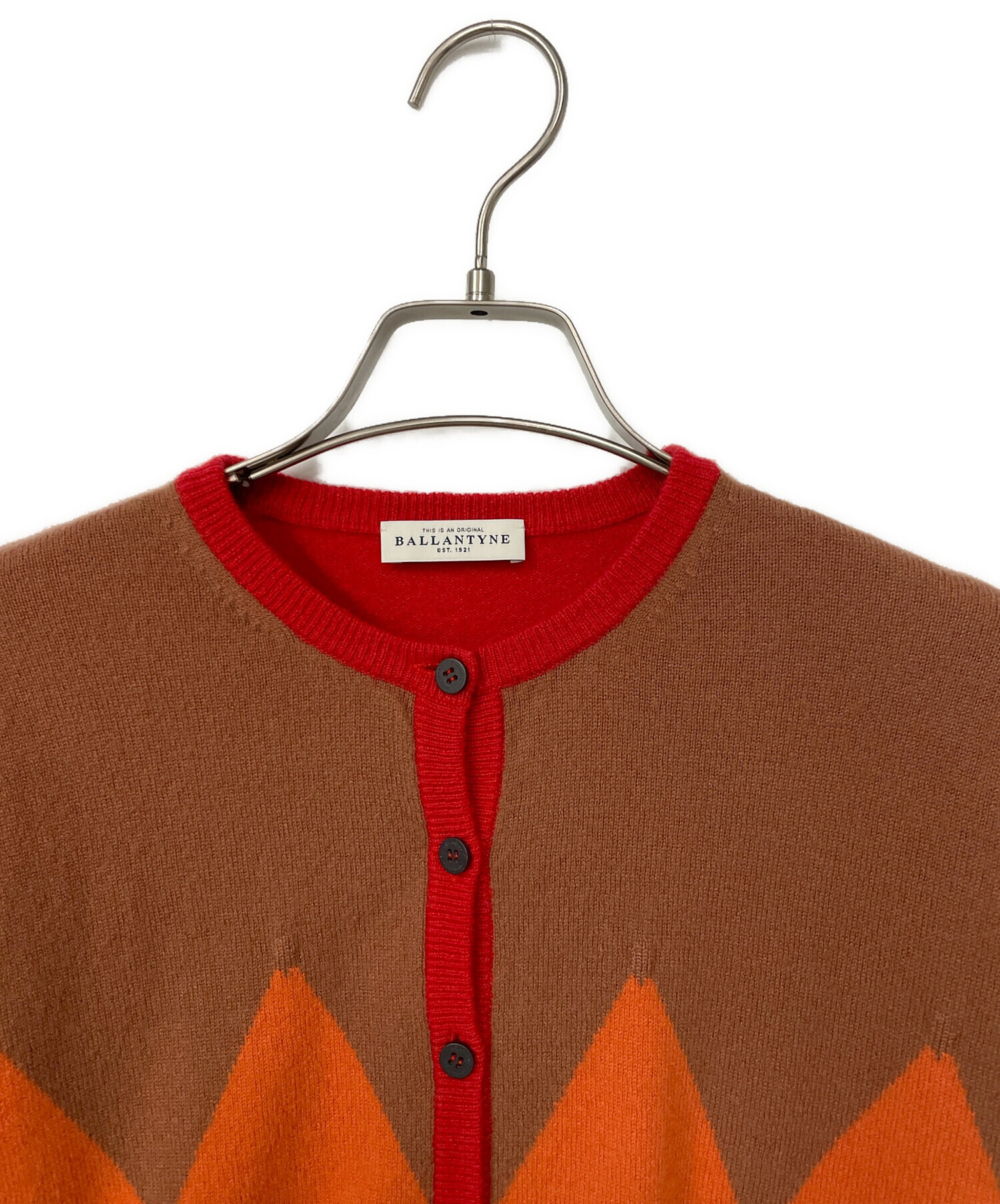 バランタイン　カシミア100%　カーディガン　BALLANTYNE Ballantyneバランタインカシミア100%カーディガン ベージュ L 42