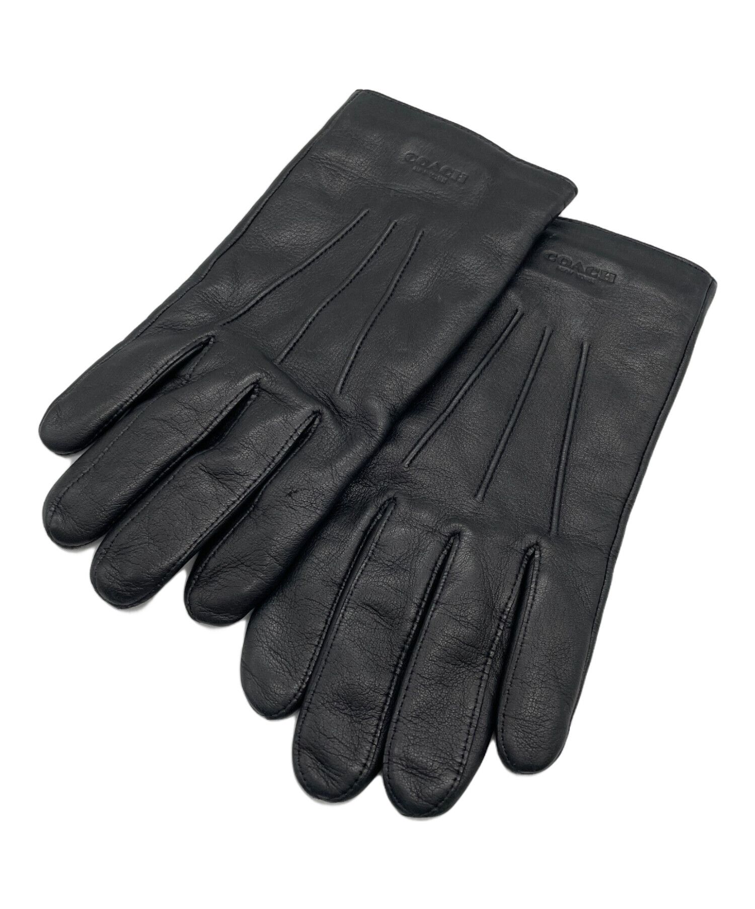中古・古着通販】COACH (コーチ) レザーグローブ ブラック｜ブランド