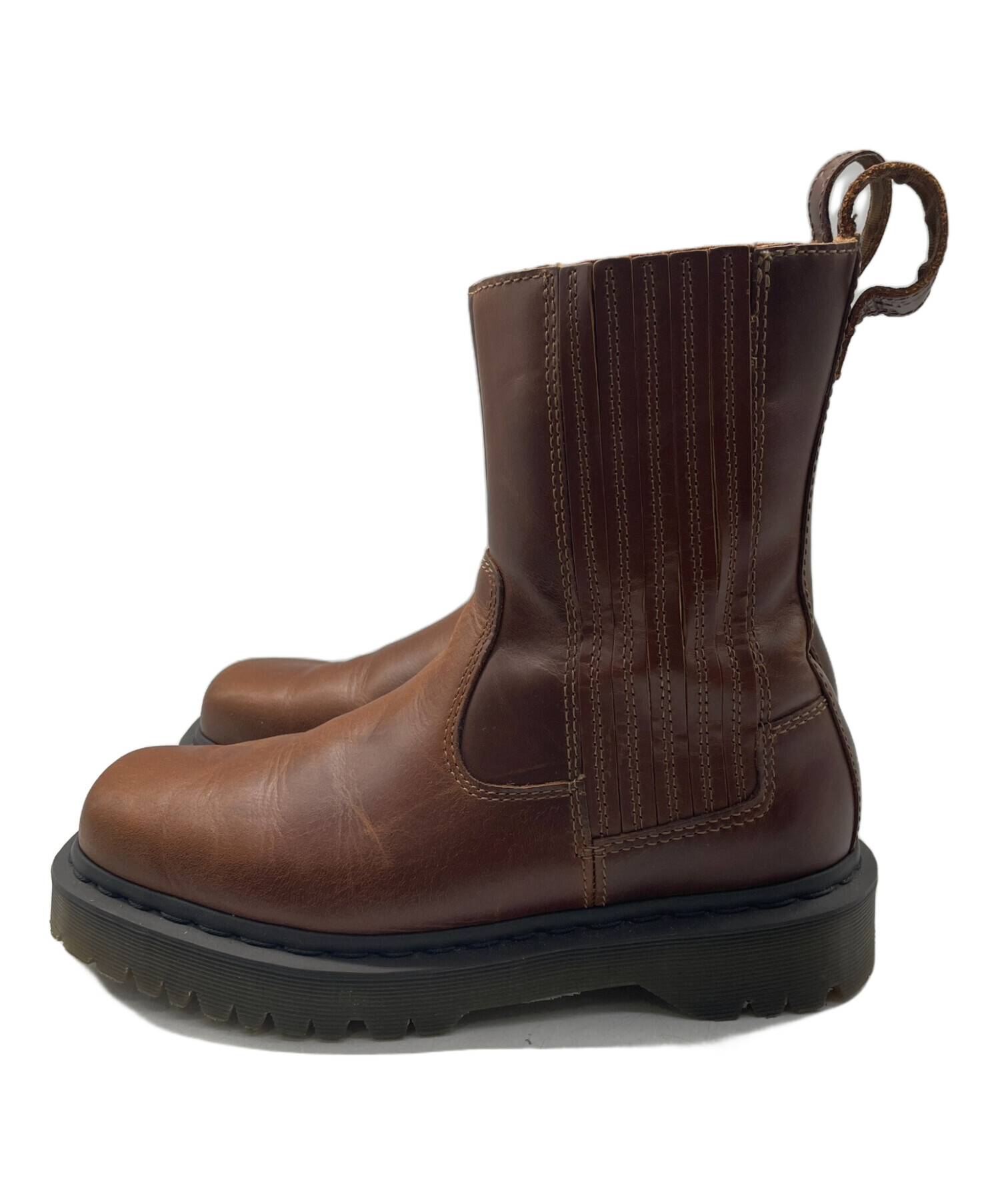 Dr. Martens ブラウン ワークブーツ 中古・古着通販】Dr.Martens (ドクターマーチン) サイドジッパー