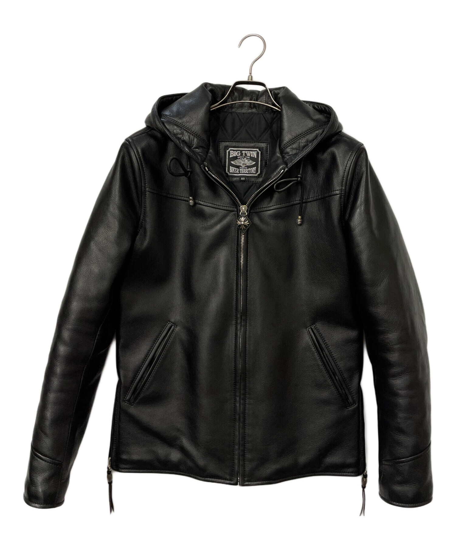 BIGTWIN レザージャケット 中古・古着通販】BIG TWIN (ビッグツイン) レザージャケット サイズ:40