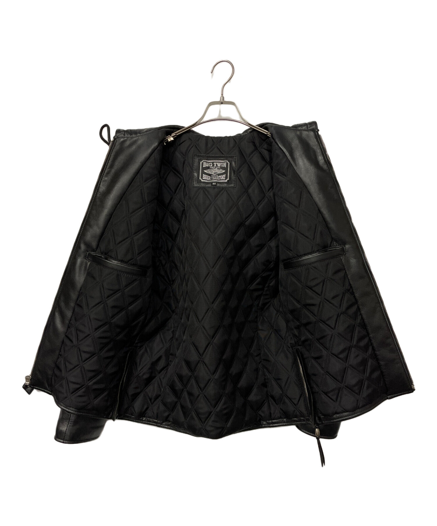 中古・古着通販】BIG TWIN (ビッグツイン) レザージャケット サイズ:40