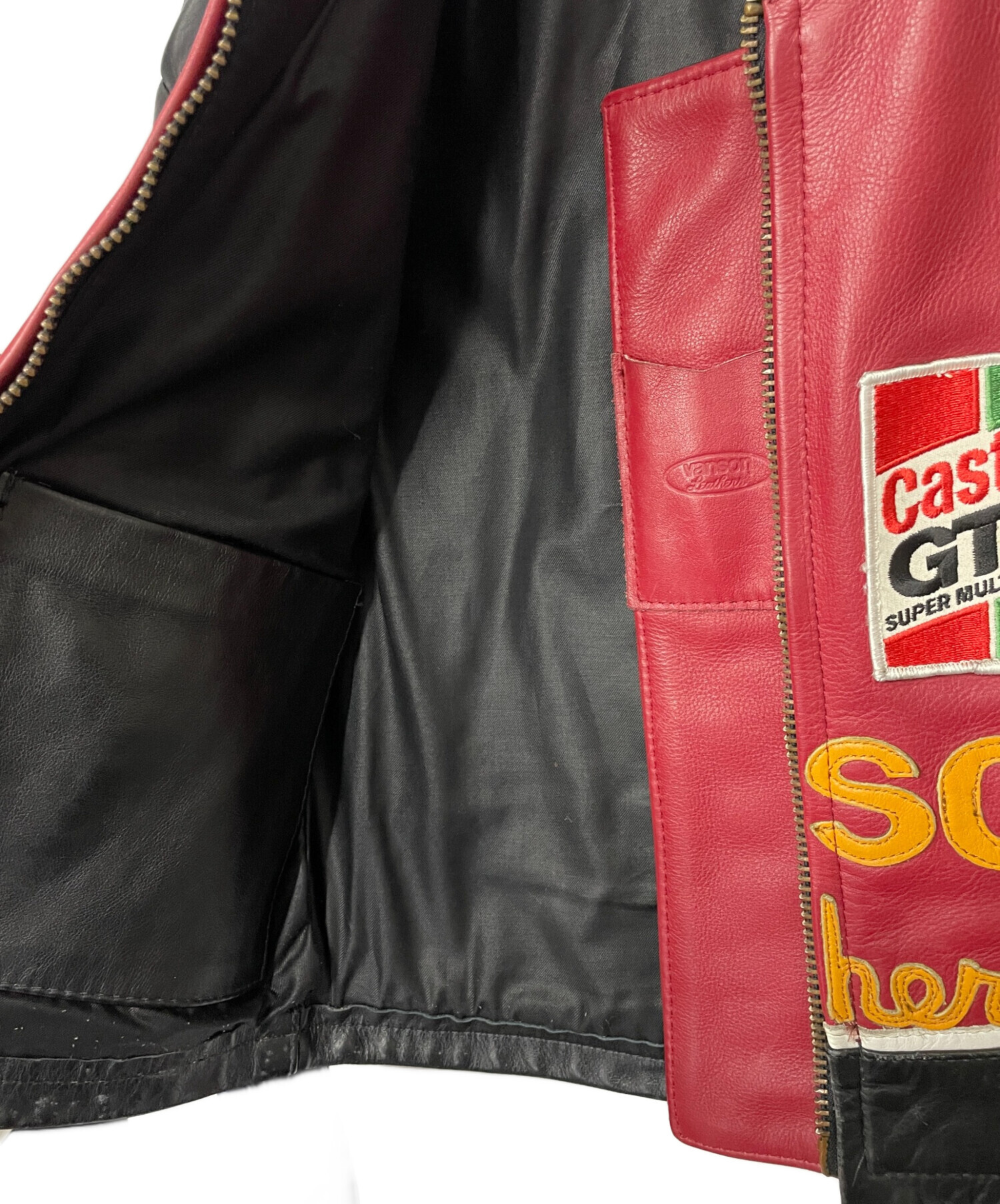 あさひ様お買い上げ専用Vanson Leathers 赤 レザージャケット あさひ様お買い上げ専用Vanson Leathers 赤 レザージャケット あさひ様