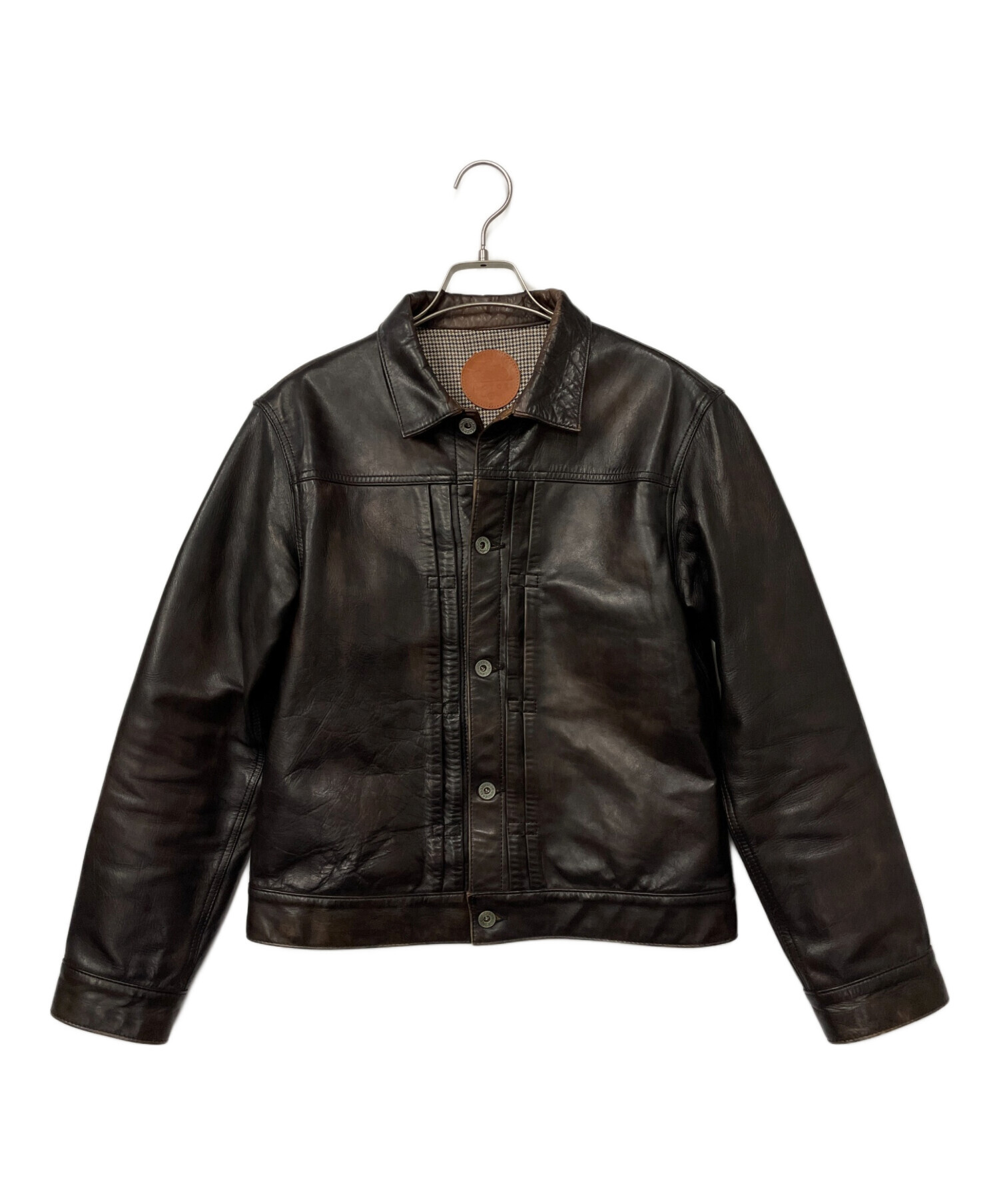 MOTOR by Hideo Motoike オイルドワックスホースレザー L 中古・古着通販】MOTOR by HIDEO MOTOIKE (ヒデオ モトイケ) レザー