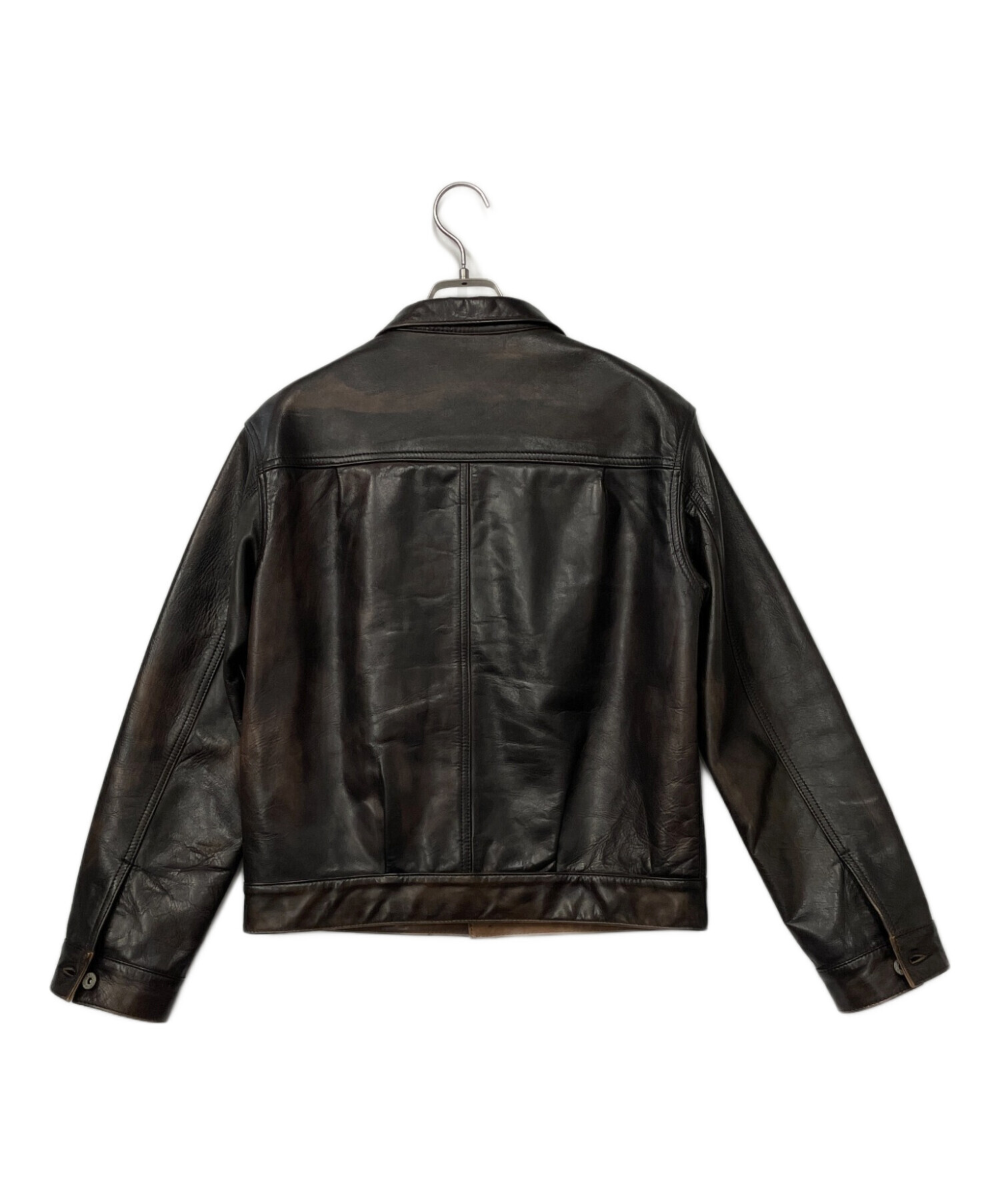 MOTOR by Hideo Motoike オイルドワックスホースレザー L 中古・古着通販】MOTOR by HIDEO MOTOIKE (ヒデオ モトイケ) レザー