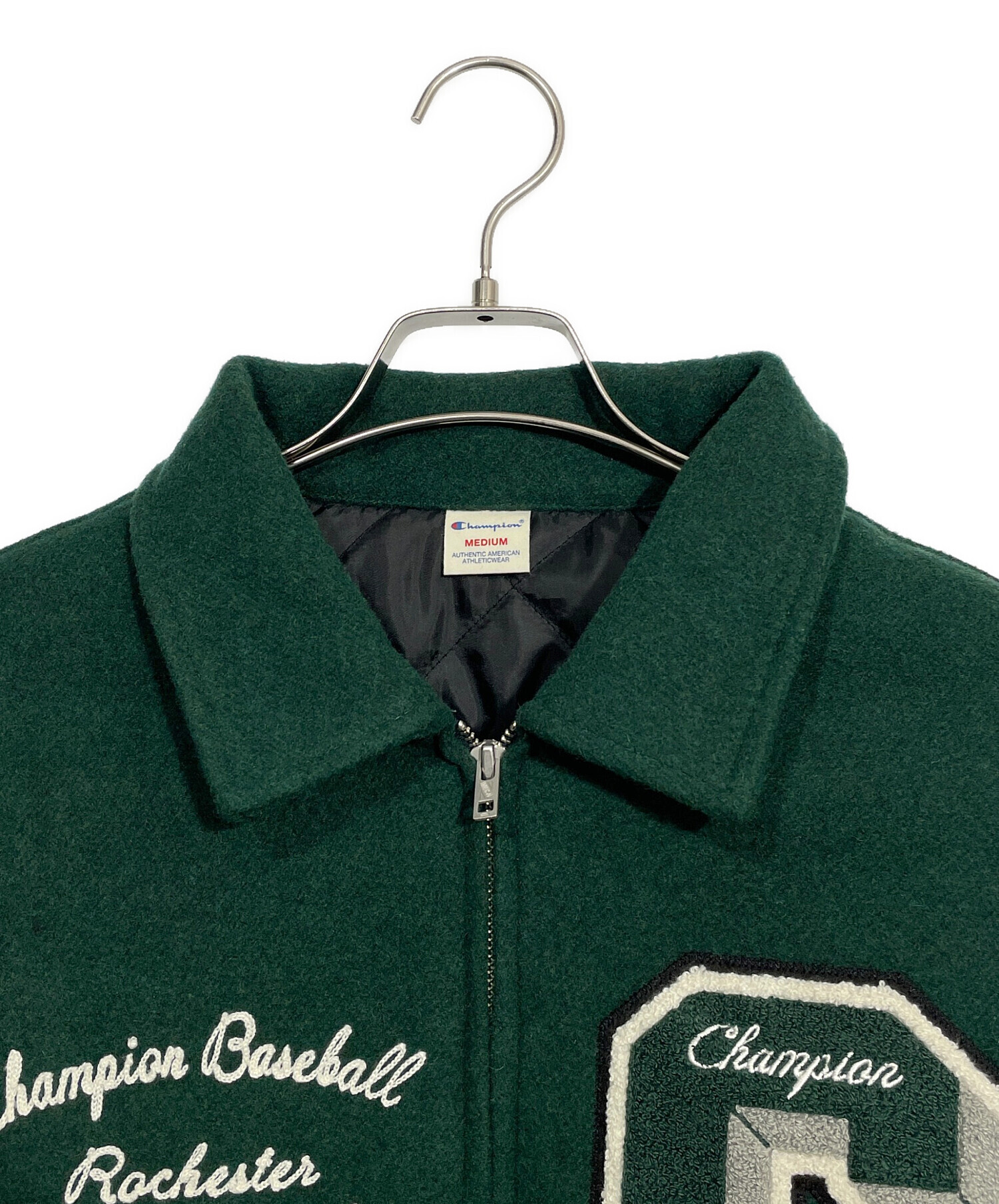 中古・古着通販】Champion (チャンピオン) スタジャン グリーン サイズ