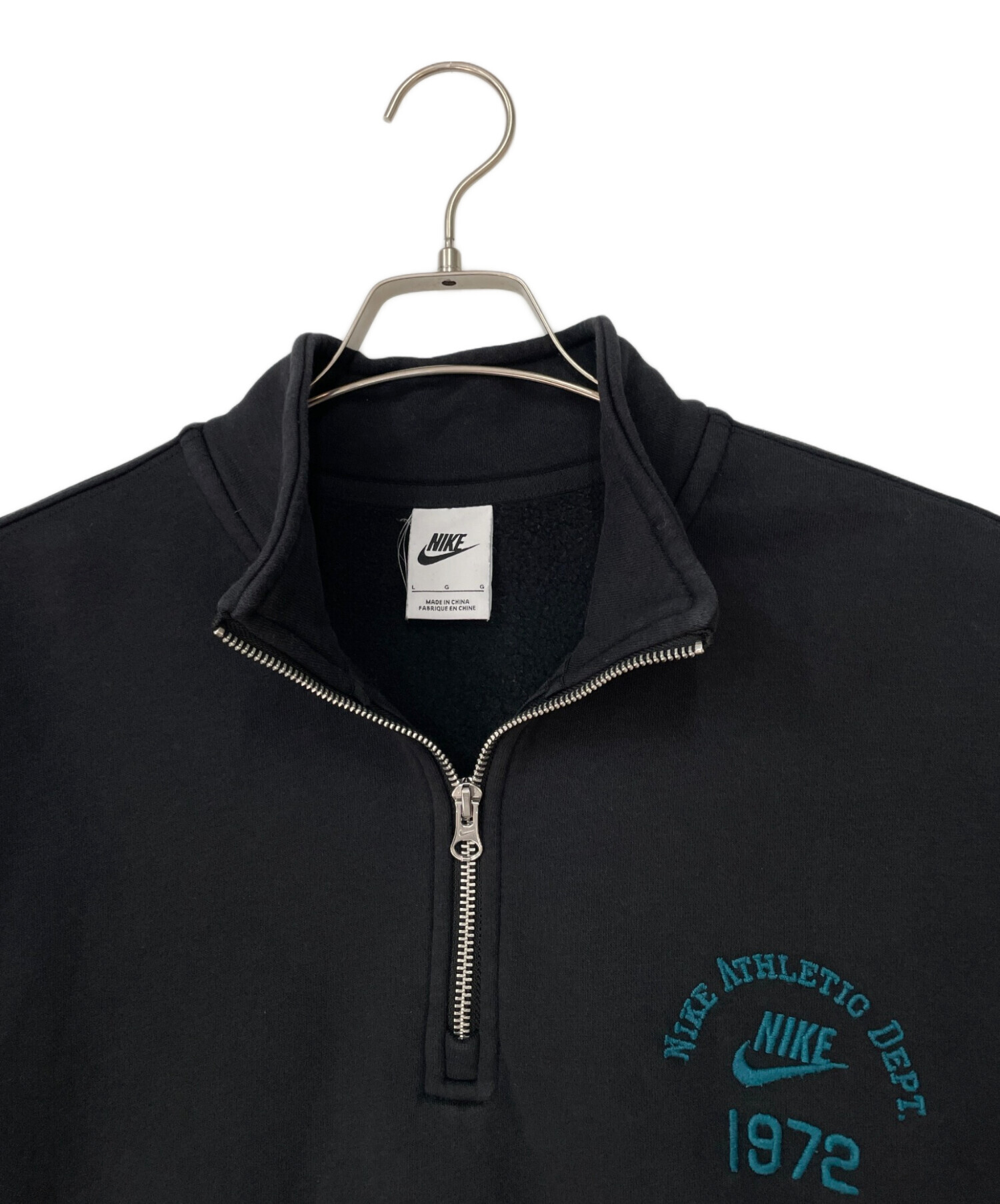 NIKE ナイキ スウェット 古着 ハーフジップ ショート丈 M 黒 16397 NIKE ナイキ スウェット 古着 ハーフジップ ショート丈 M 黒 16397 | fuufu