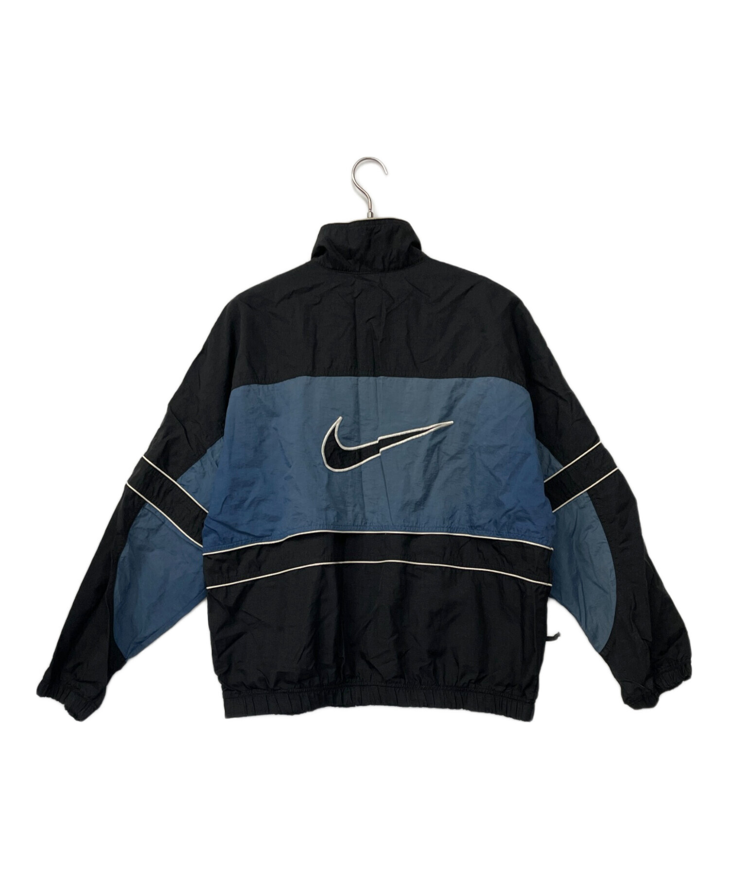 中古・古着通販】NIKE (ナイキ) ナイロンジャケット ブラック×ブルー 