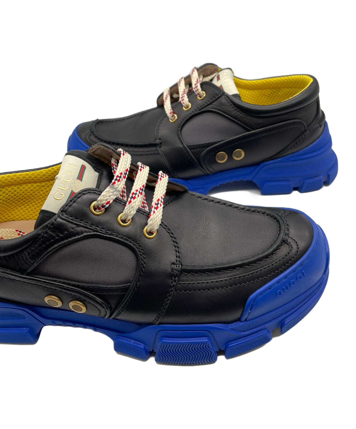 中古・古着通販】GUCCI (グッチ) スニーカー ブラック×ブルー サイズ:9