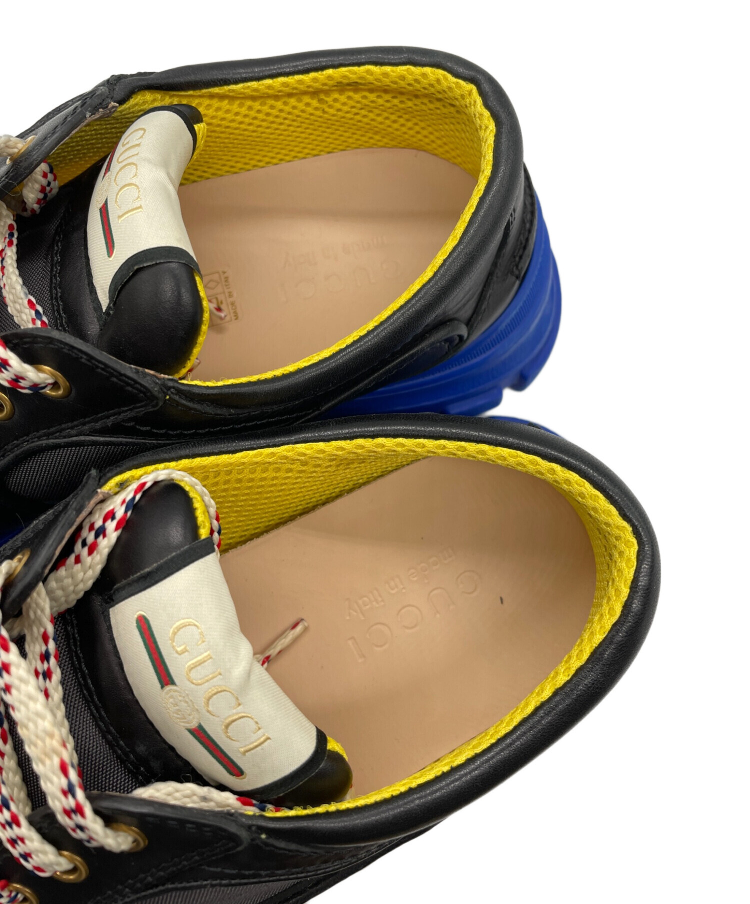 中古・古着通販】GUCCI (グッチ) スニーカー ブラック×ブルー サイズ:9